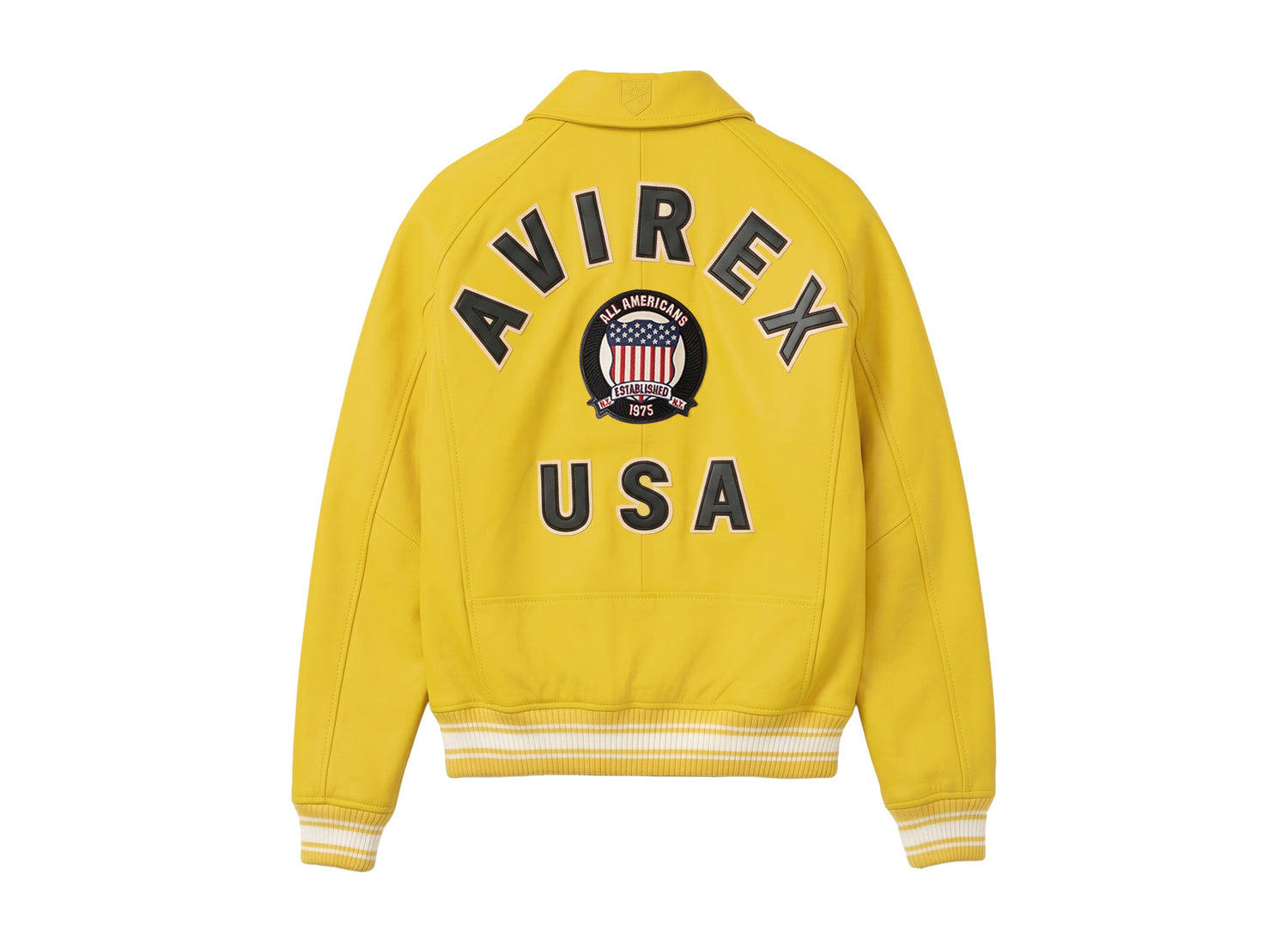 Avirex Fashion Icon Jacket in Gold — back view