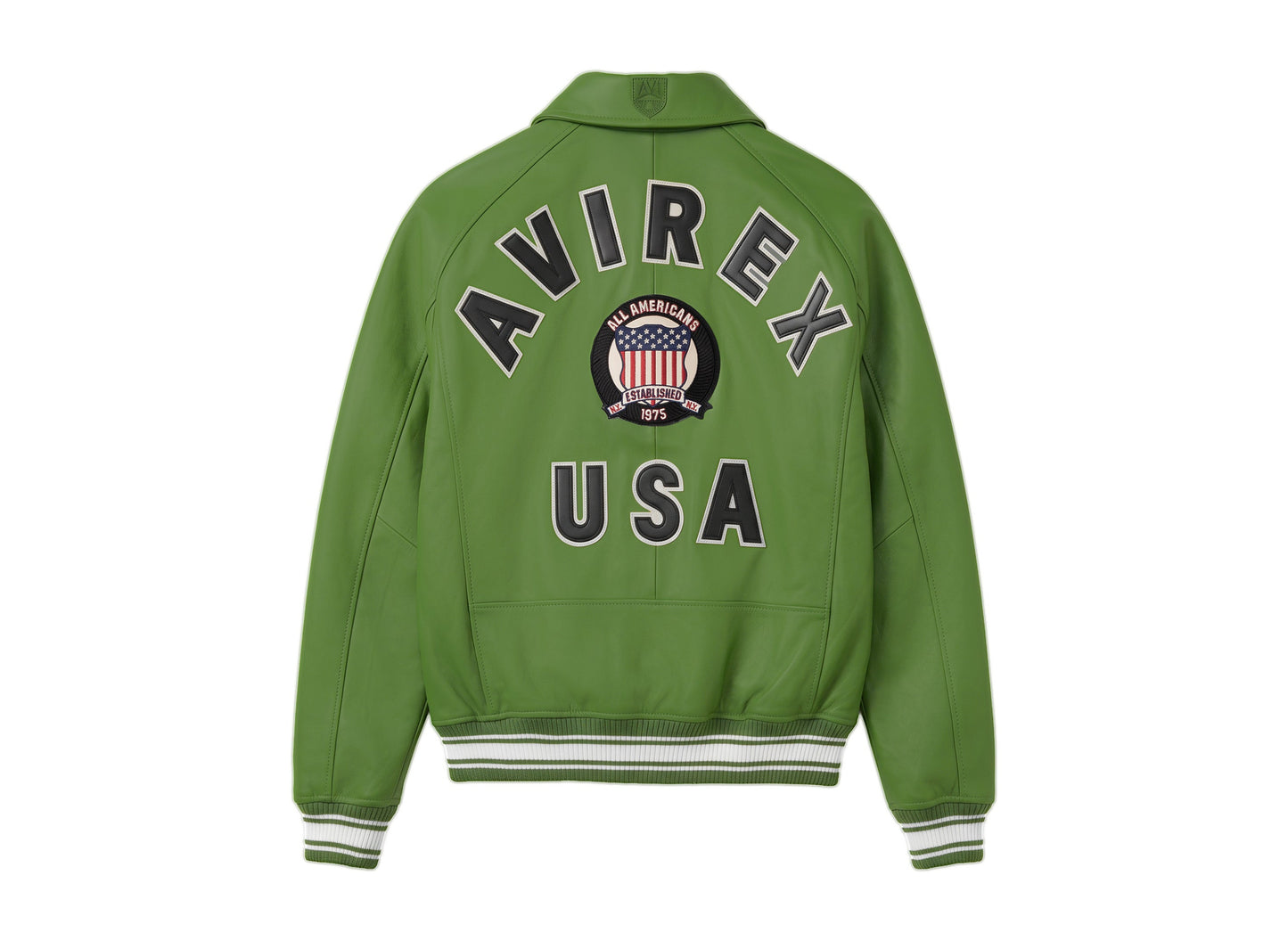 Avirex Fashion Icon Jacket in Moss — back view