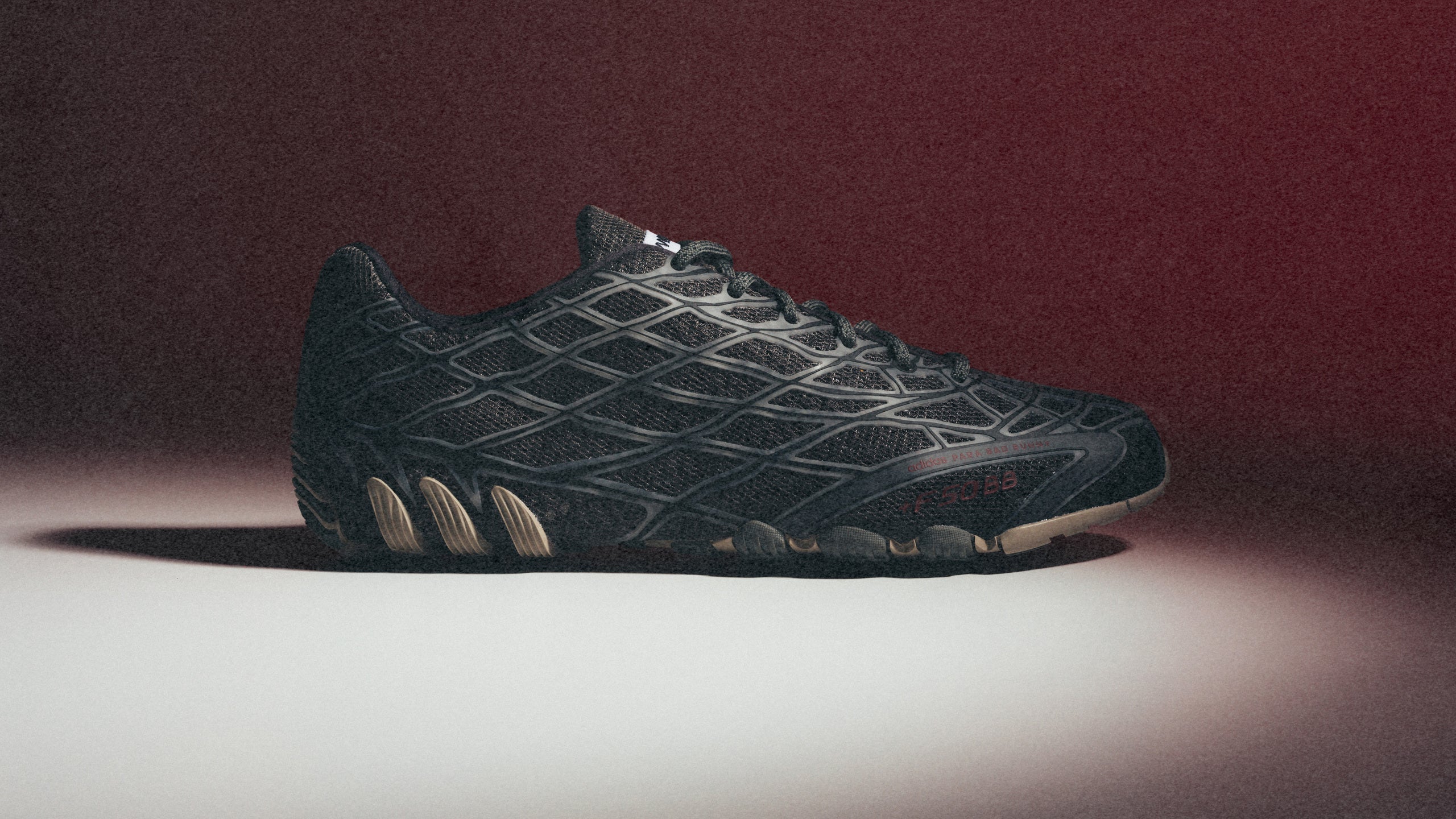 Adidas Bad Bunny F50 Ghost Sprint in Core Black and Charcoal