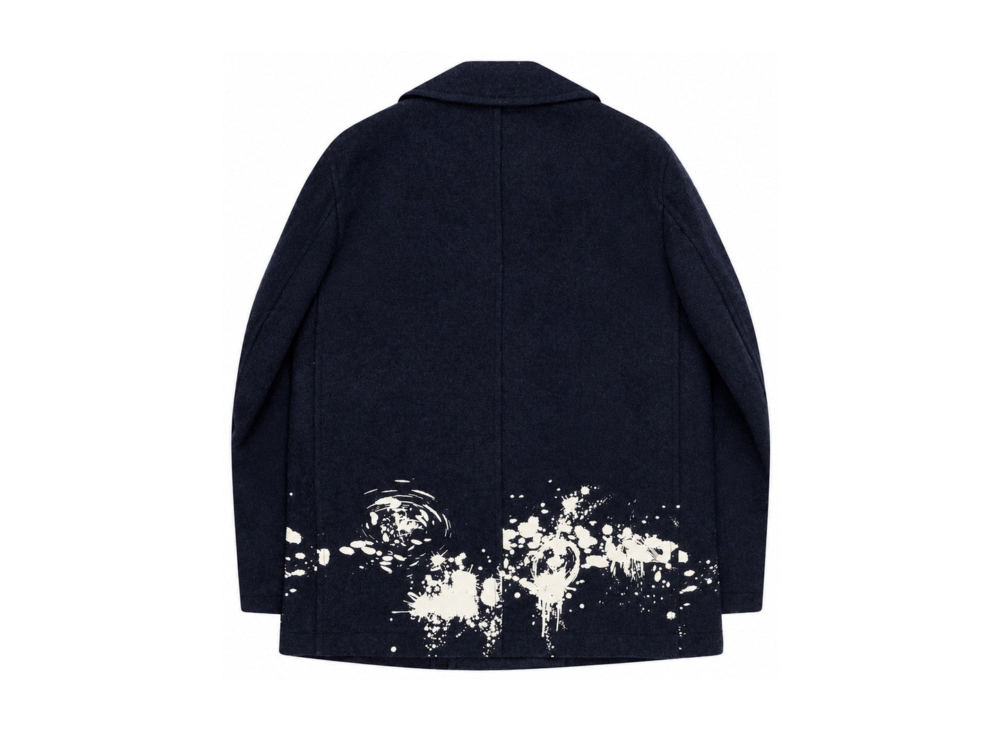 Comme des Garçons SHIRT Paint Splatter Coat in Navy — product photo 2