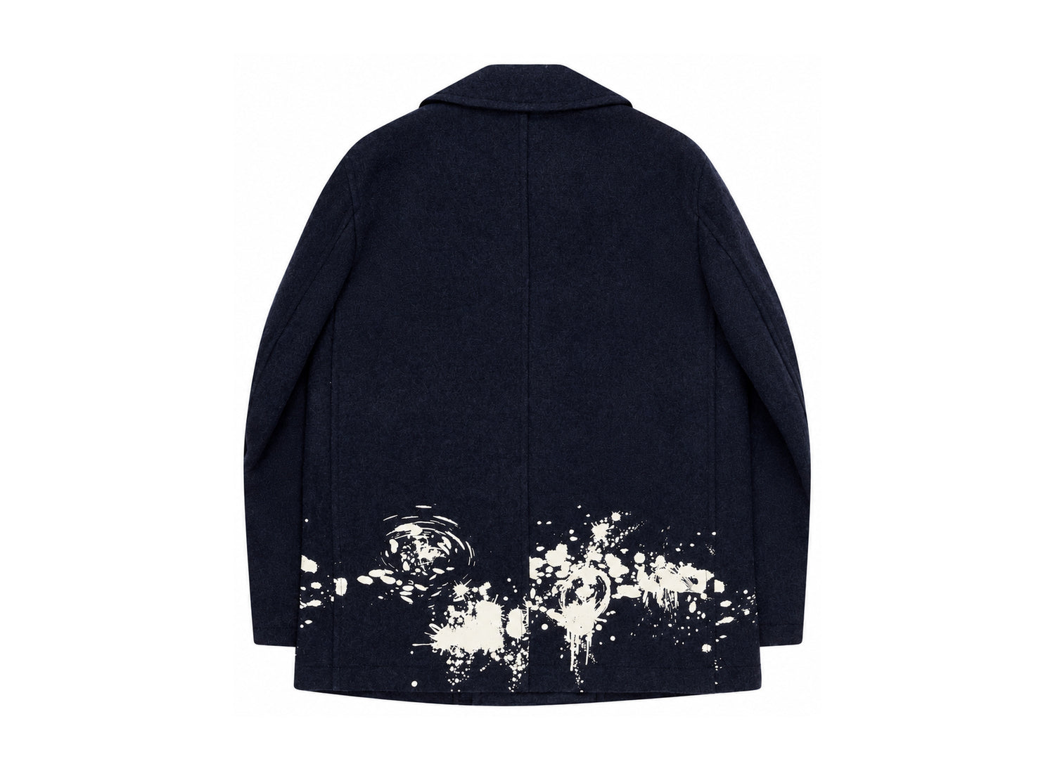 Comme des Garçons SHIRT Paint Splatter Coat in Navy — product photo 2