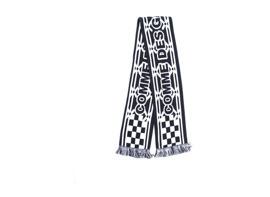 Comme des Garçons SHIRT Knitted Football Scarf in Black / White — product photo 1
