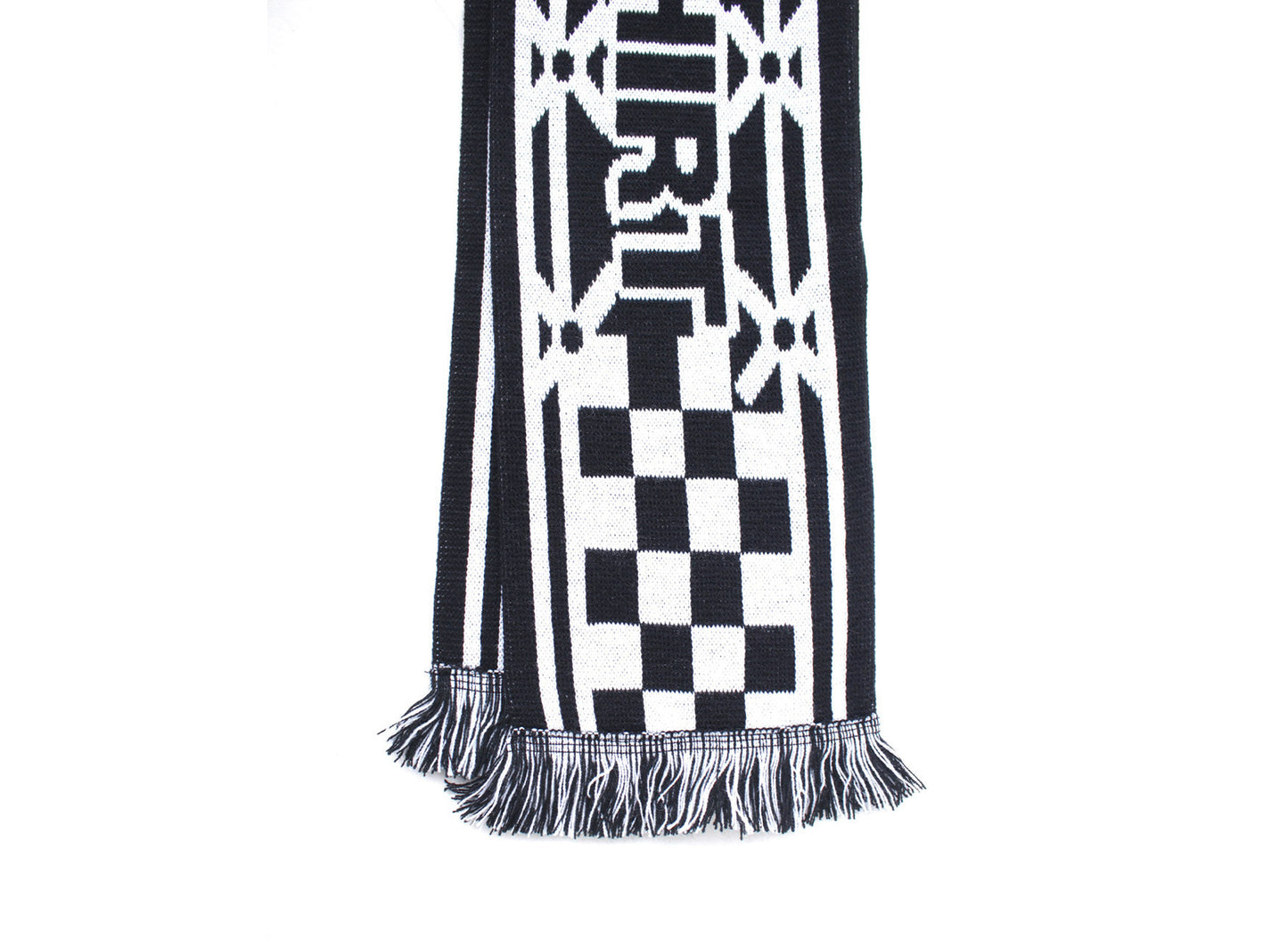 Comme des Garçons SHIRT Knitted Football Scarf in Black / White — product photo 3