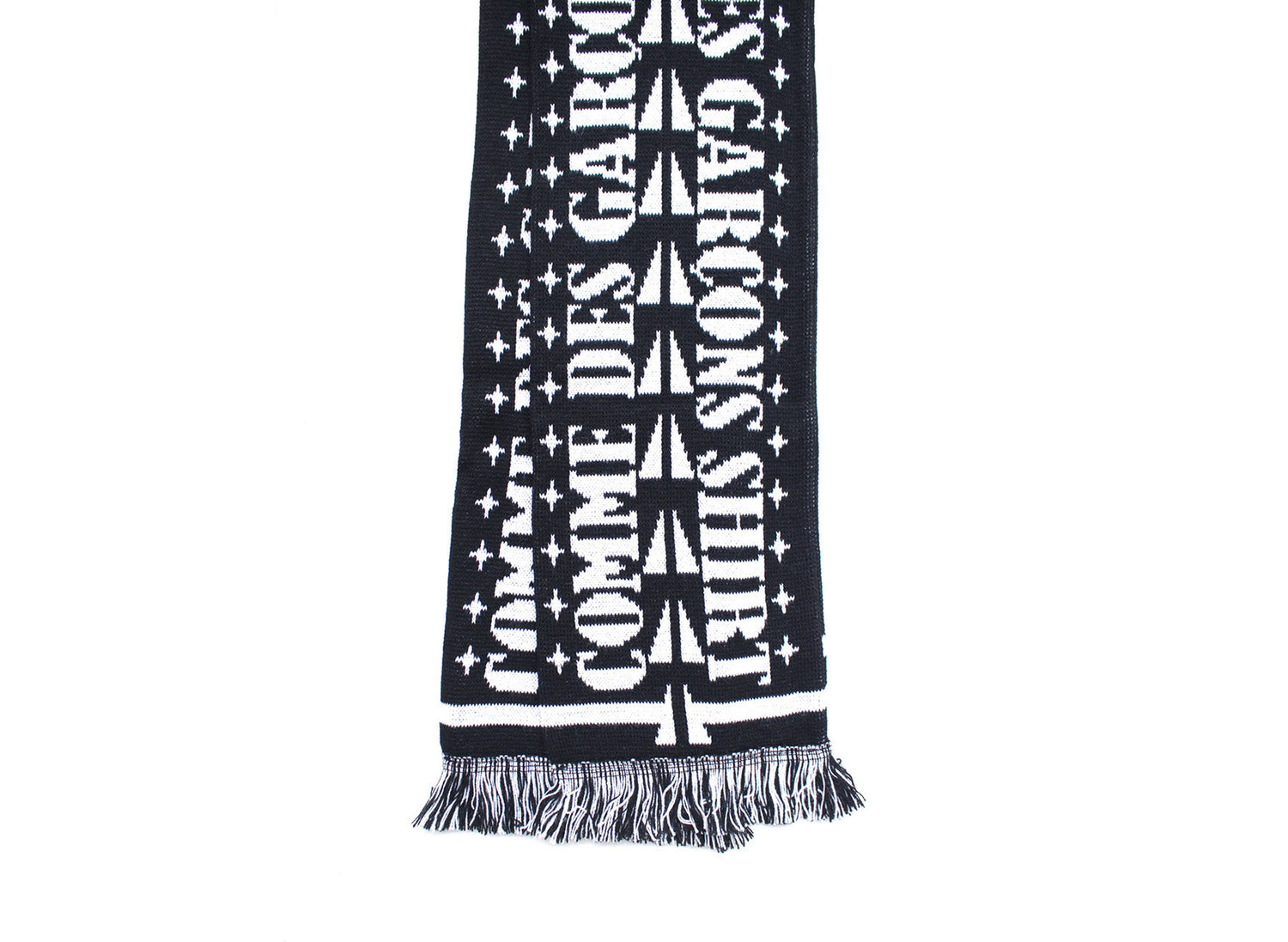 Comme des Garçons SHIRT Logo Football Scarf in Black / White — product photo 3
