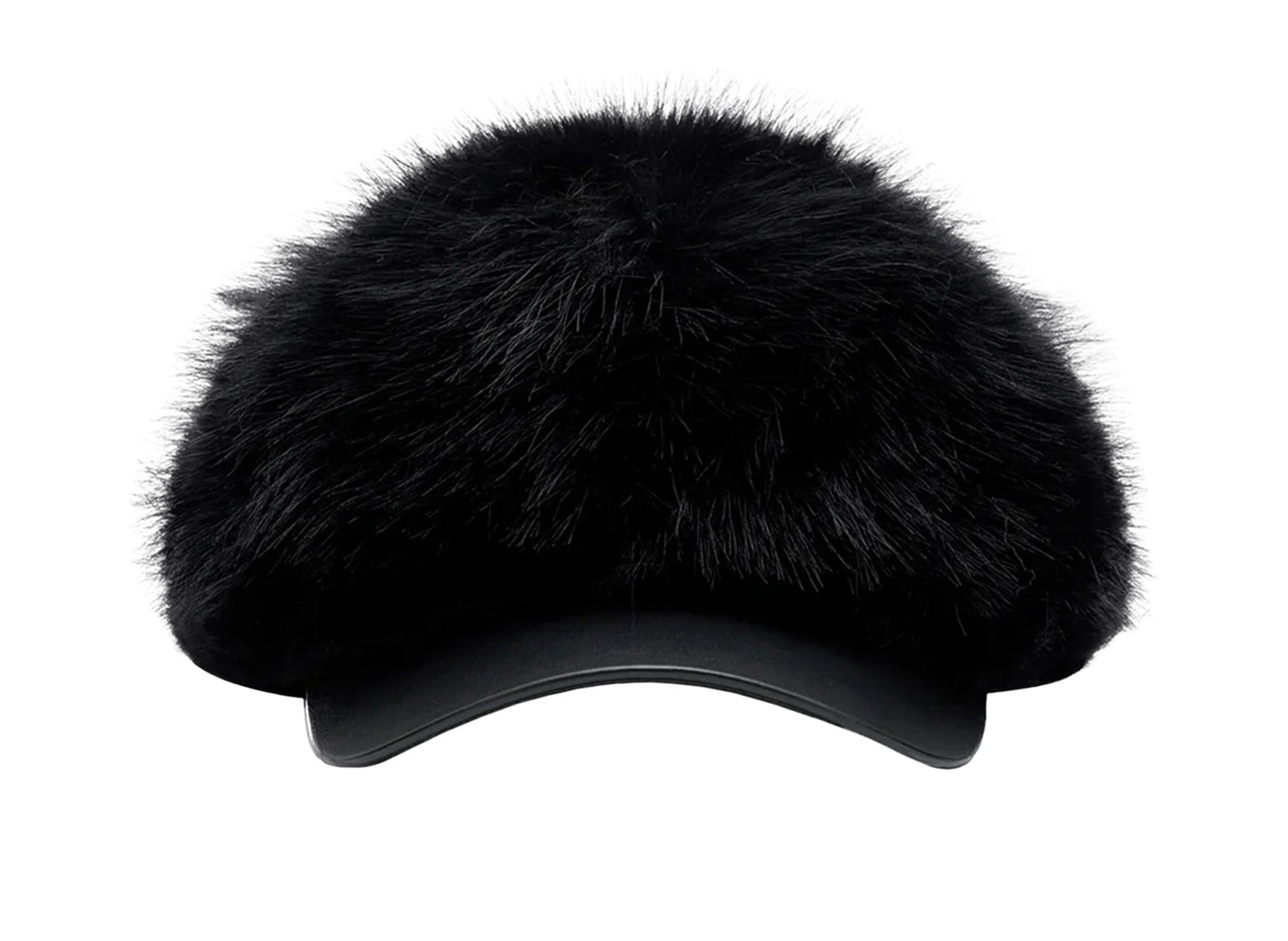 Comme des Garçons SHIRT Faux Fur Baseball Cap in Black — product photo 1