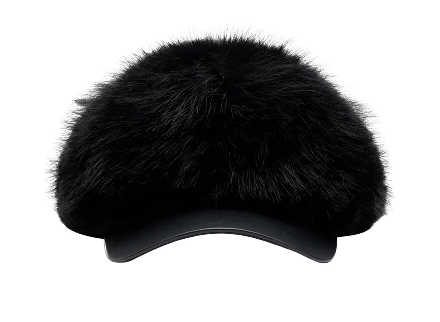 Comme des Garçons SHIRT Faux Fur Baseball Cap in Black — product photo 1