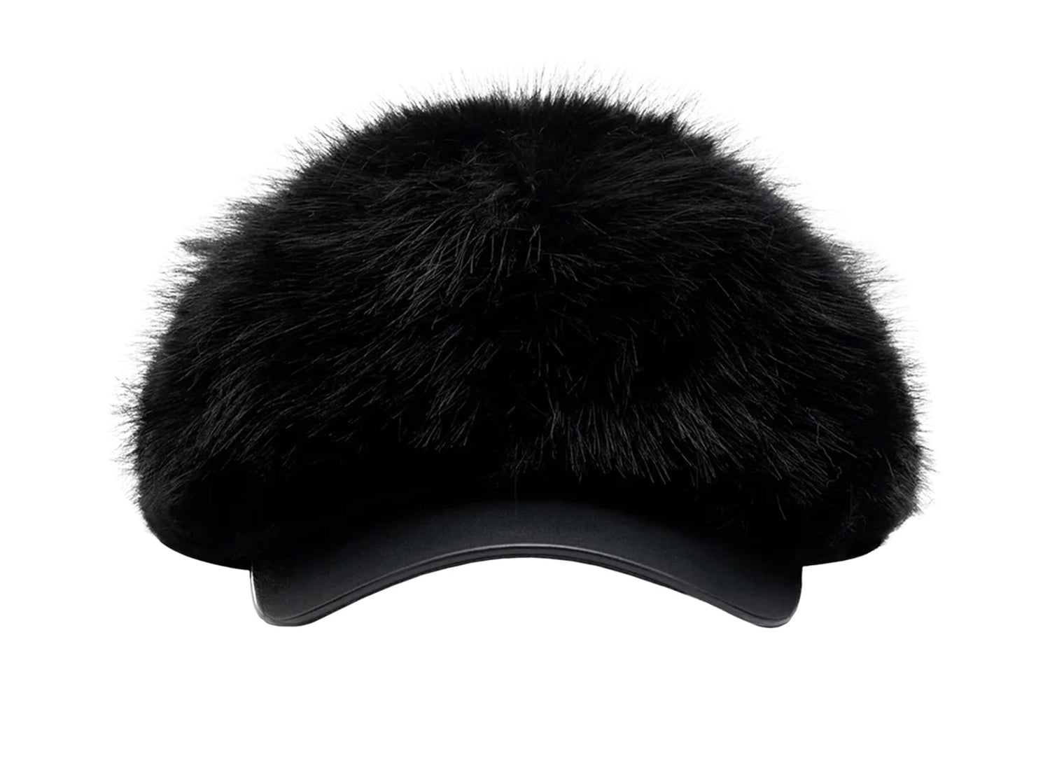 Comme des Garçons SHIRT Faux Fur Baseball Cap in Black — product photo 2