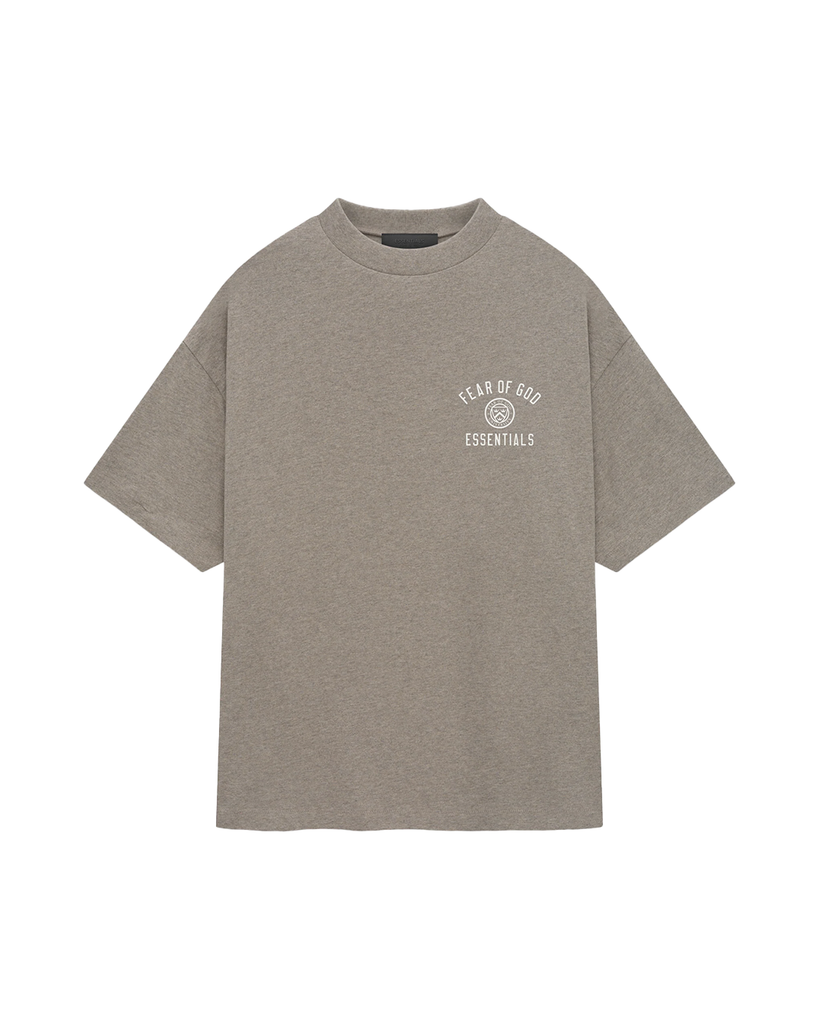 Fear of God Essentials Jersey Crewneck Tee in Heather Grey