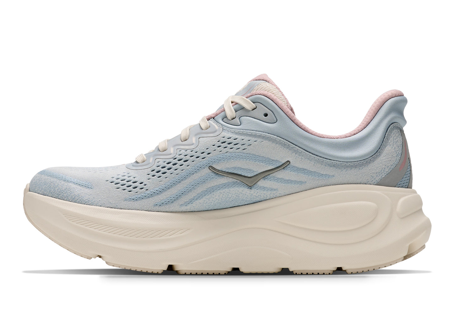 Women's Hoka Bondi 9 in Alabaster / Mineral Blue
