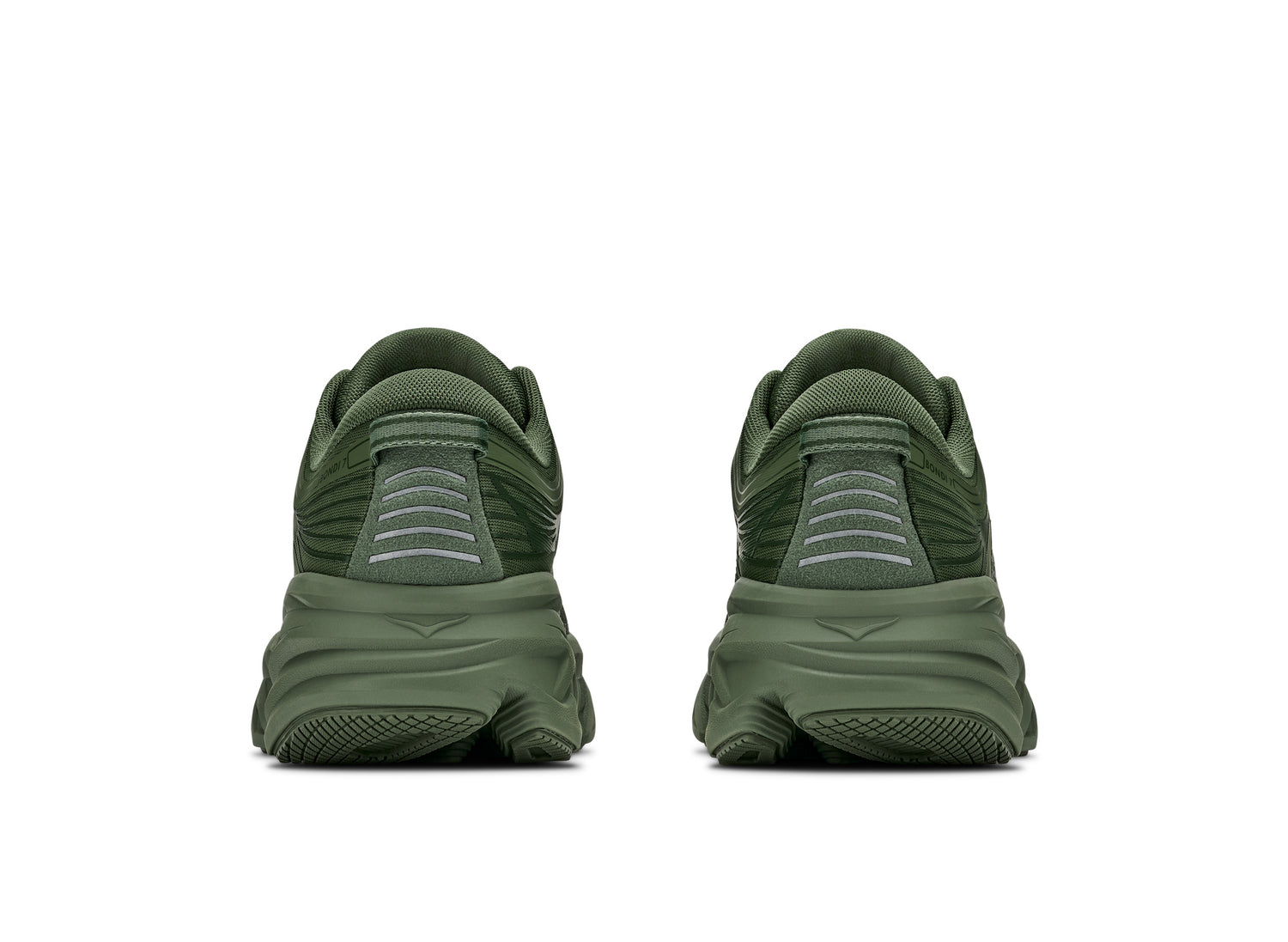 Hoka Bondi 7 in Nettle Leaf – rear view