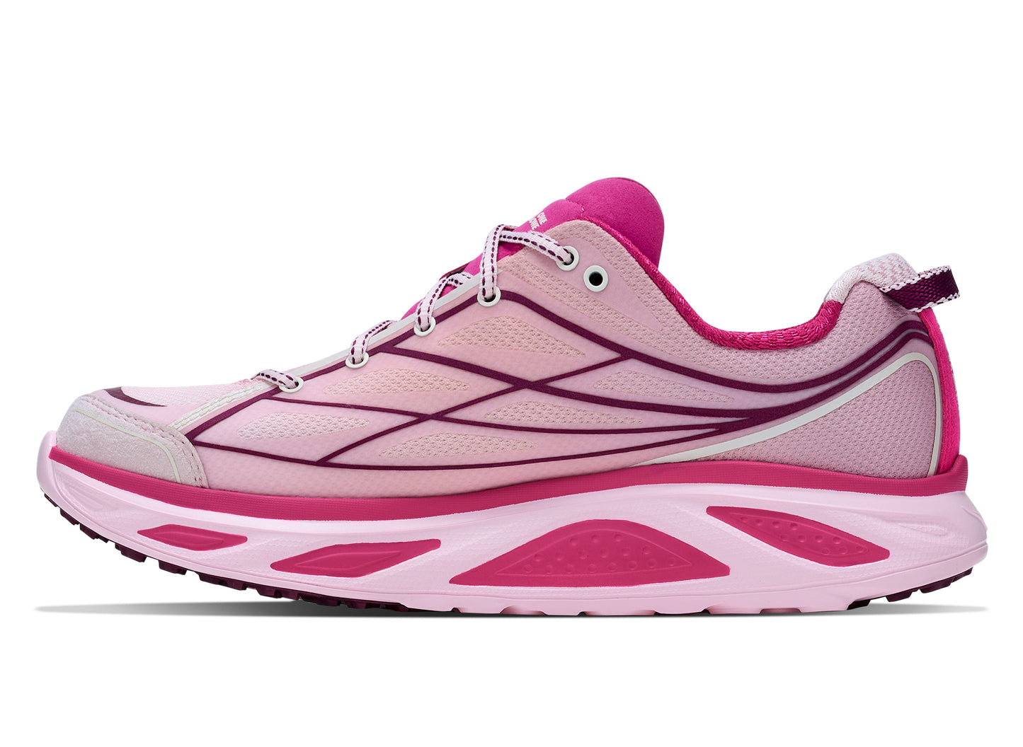 Hoka Huaka Pro in Rose Latte / Pink Punch – medial side view