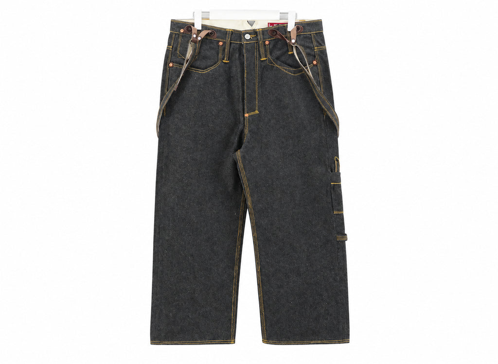Junya Watanabe MAN x Levi's suspenders denim pants in black front