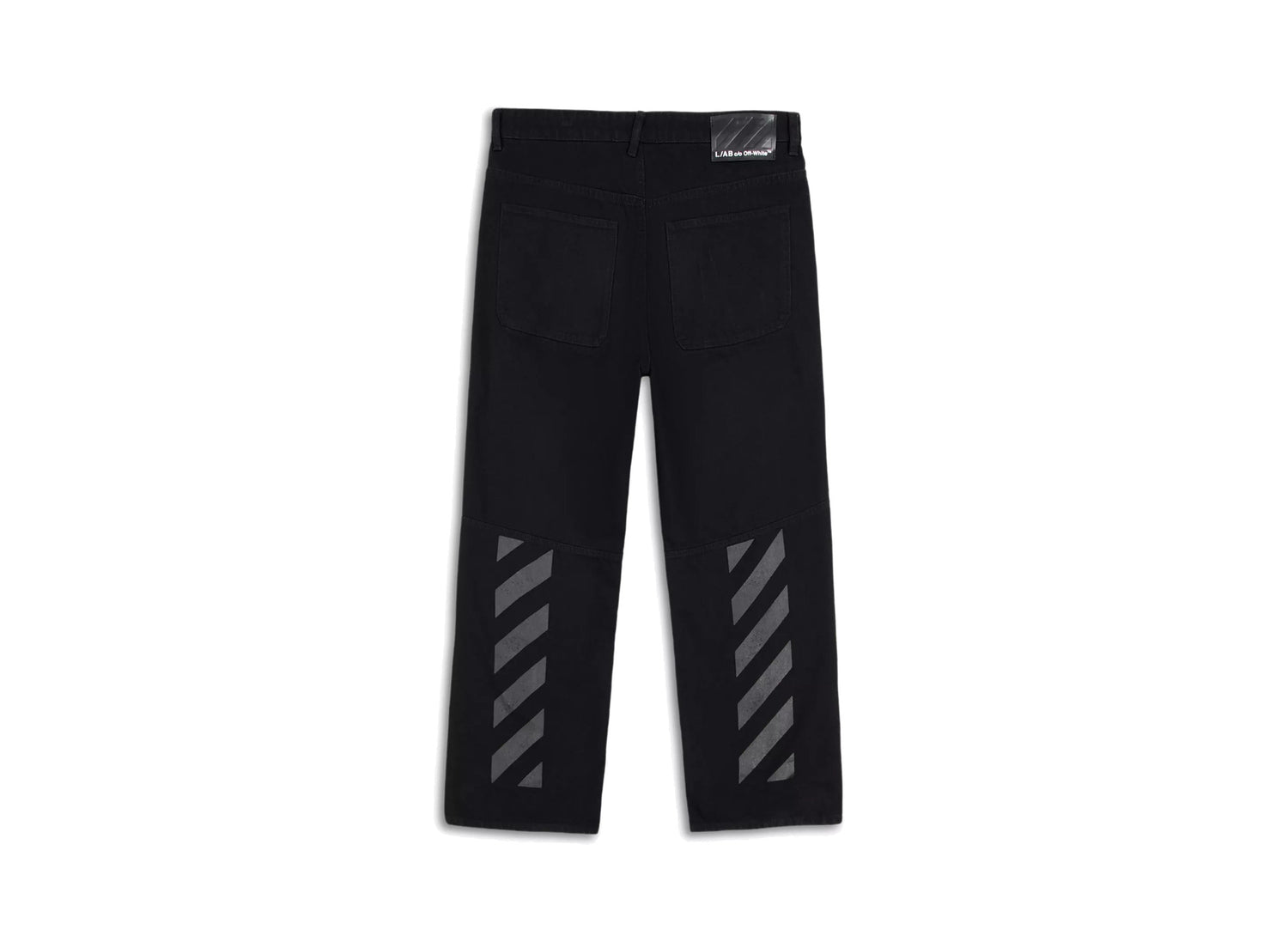 L/AB c/o Off-White Diagonal Carpenter Jeans in Black back