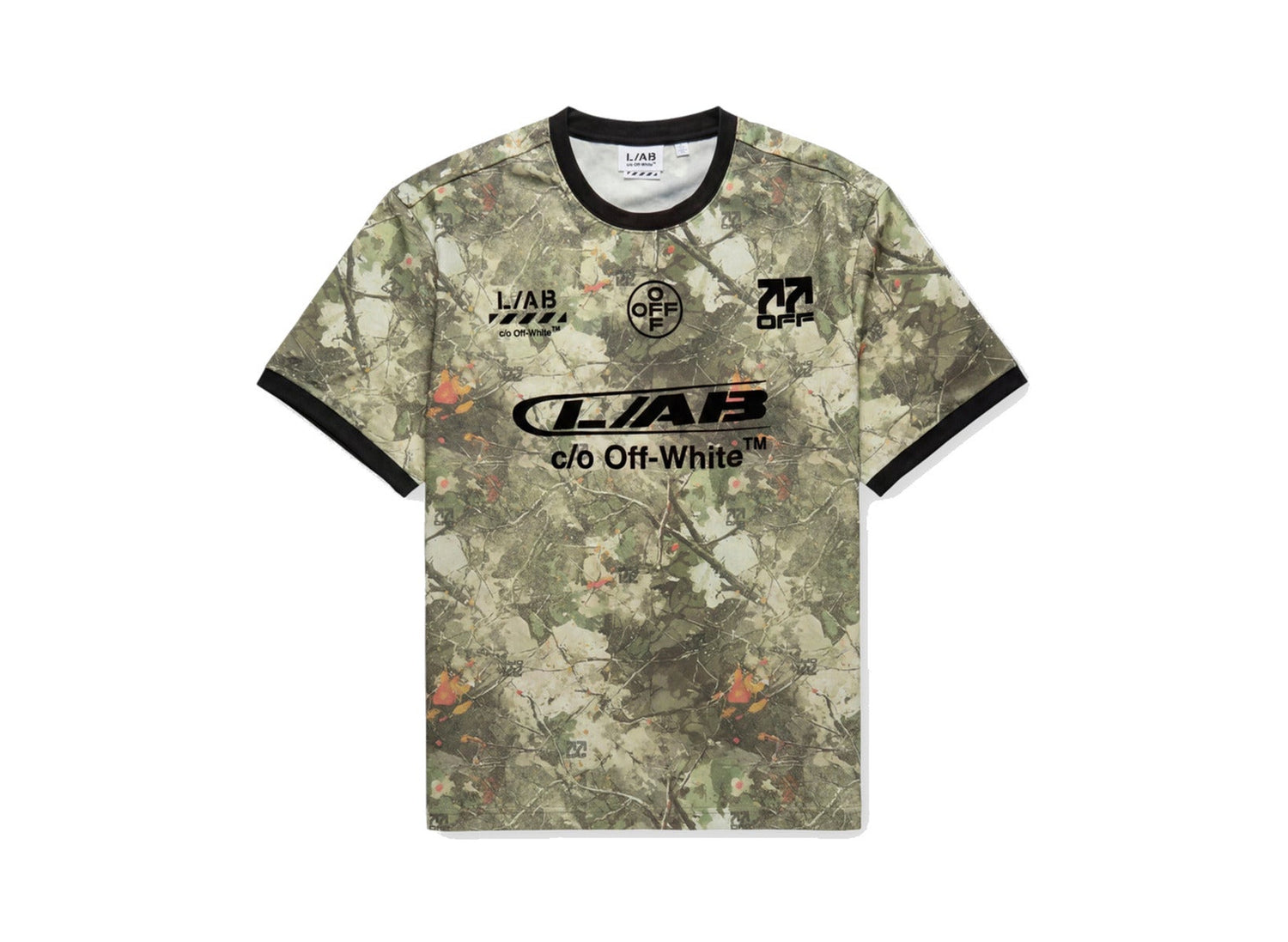 L/AB c/o Off-White Off Camo Soccer Jersey front