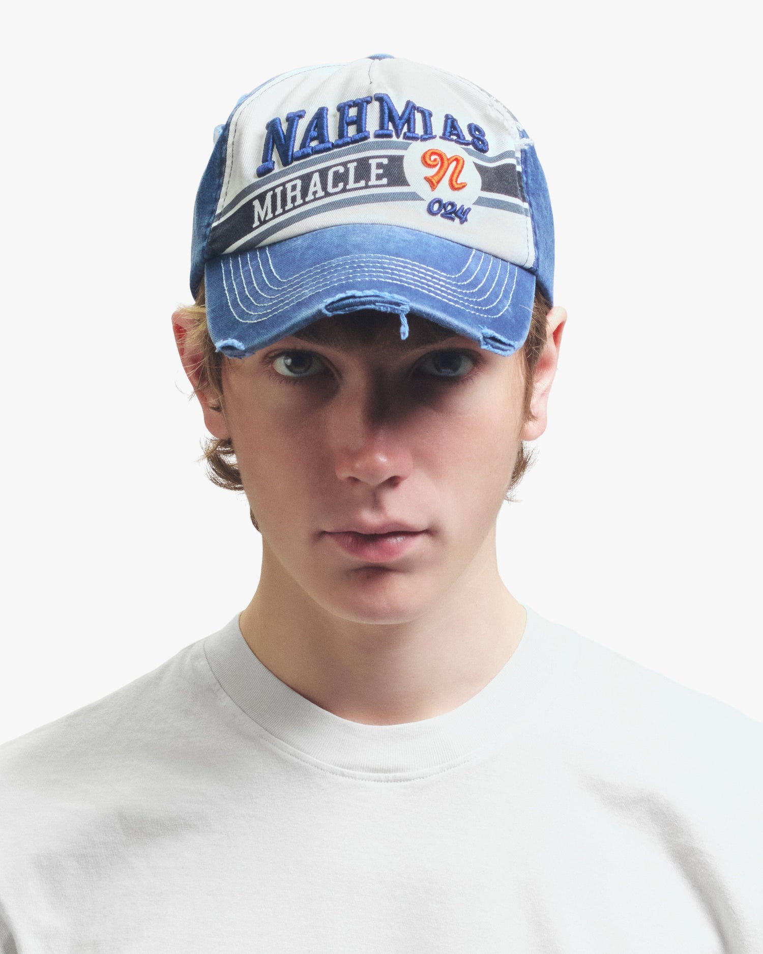 Nahmias Coastal Sport 6 Panel Hat in Thrashed Navy view 3