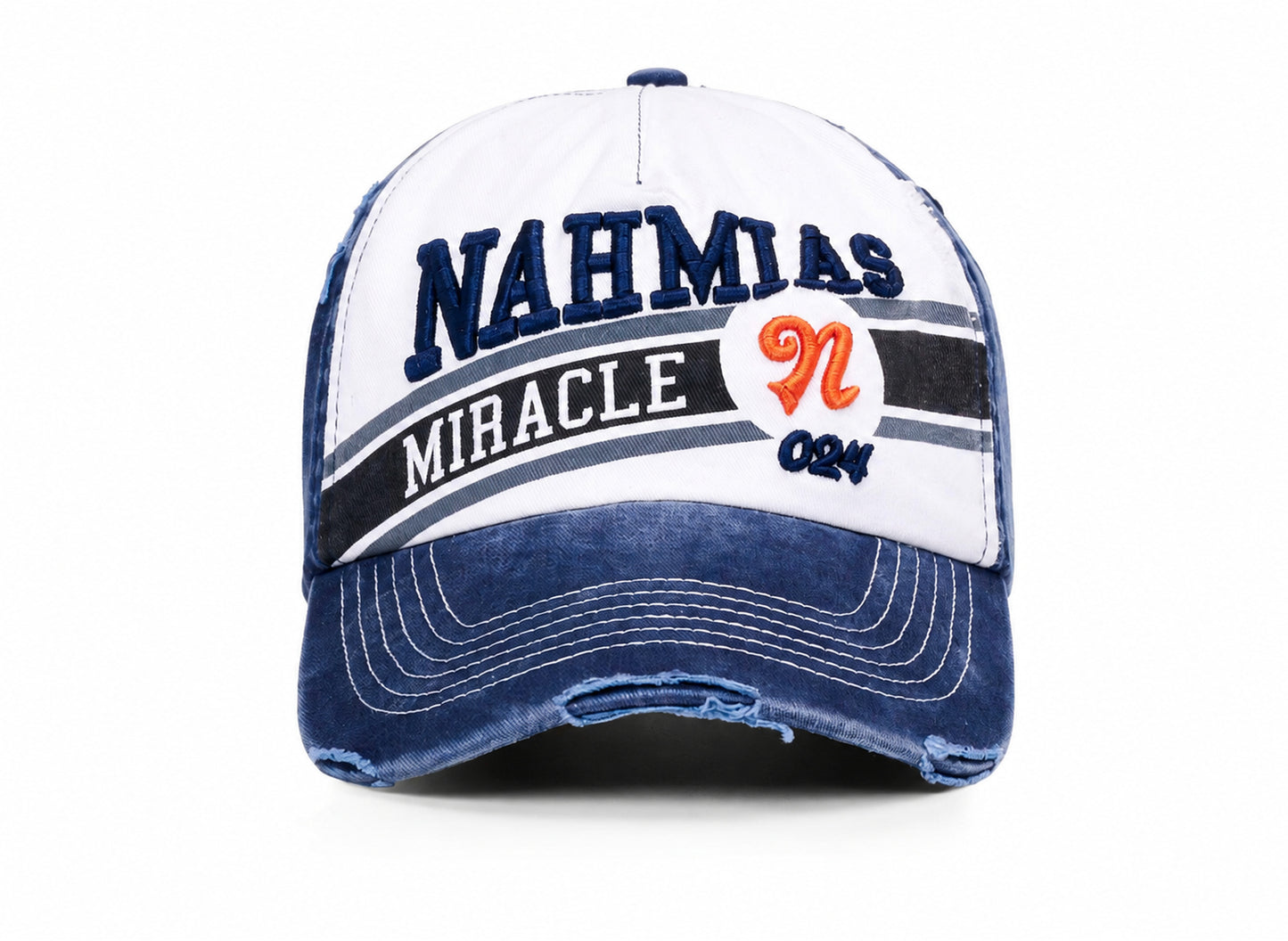 Nahmias Coastal Sport 6 Panel Hat in Thrashed Navy main view