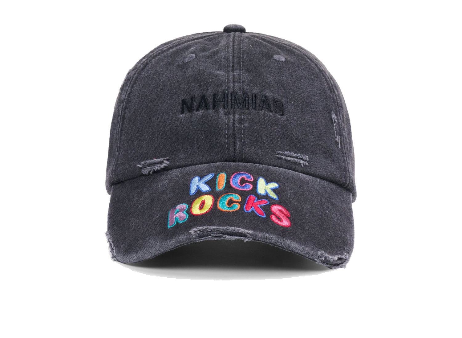 Nahmias Kick Rocks 6 Panel Hat in Sunfade Black main view