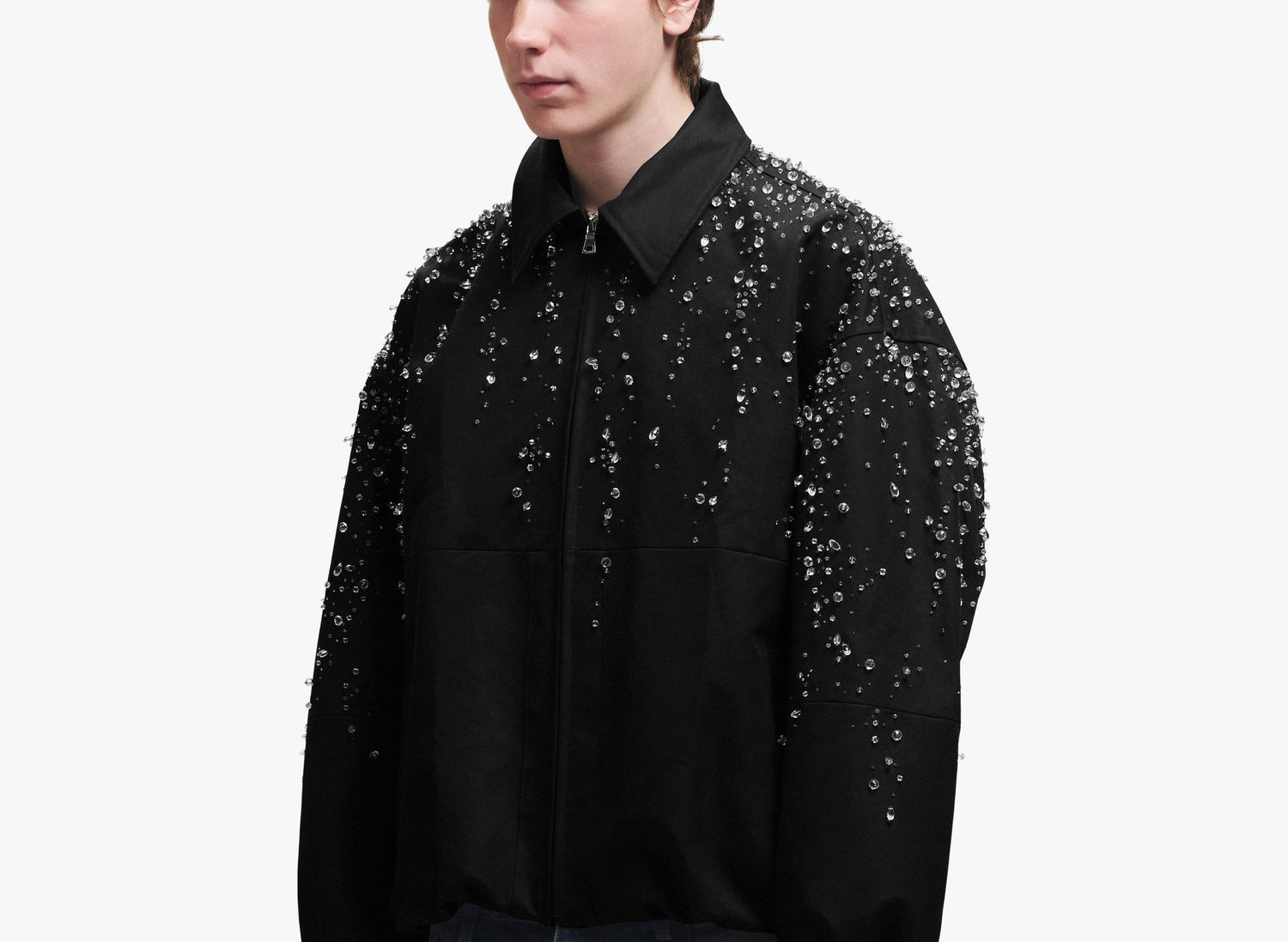 Nahmias Rain Cocoon Jacket W123-J69-001 in Black model angle