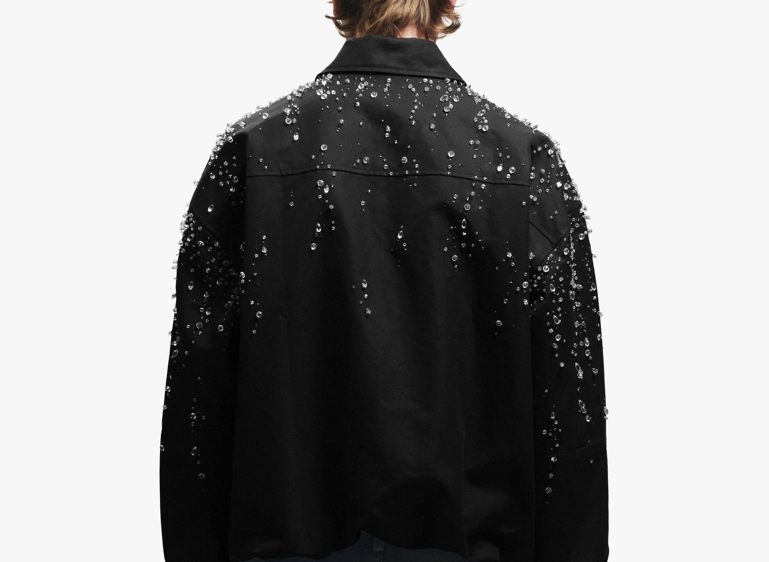 Nahmias Rain Cocoon Jacket W123-J69-001 in Black model back