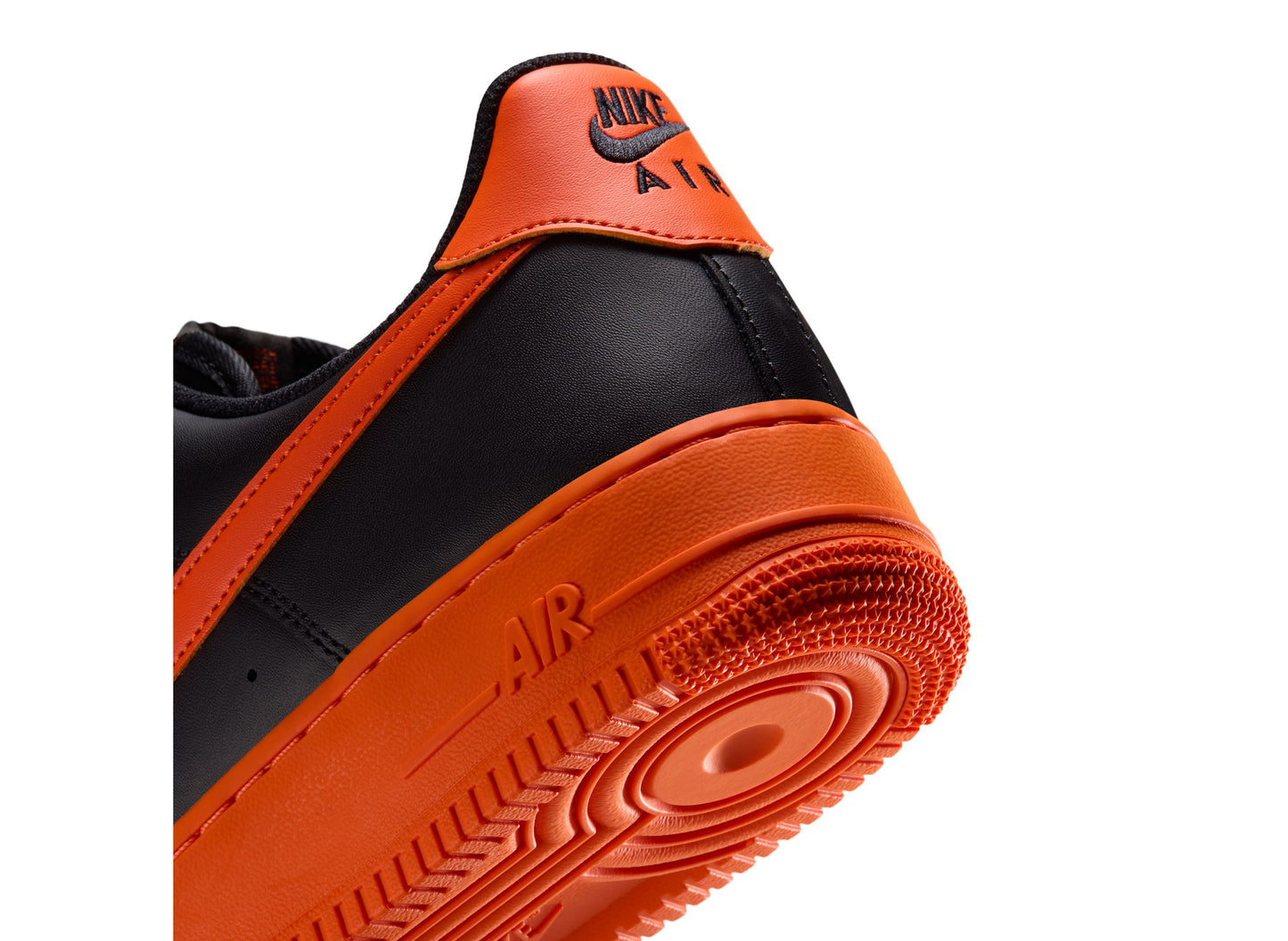 Nike Air Force 1 '07 in Black / Safety Orange — product detail 002