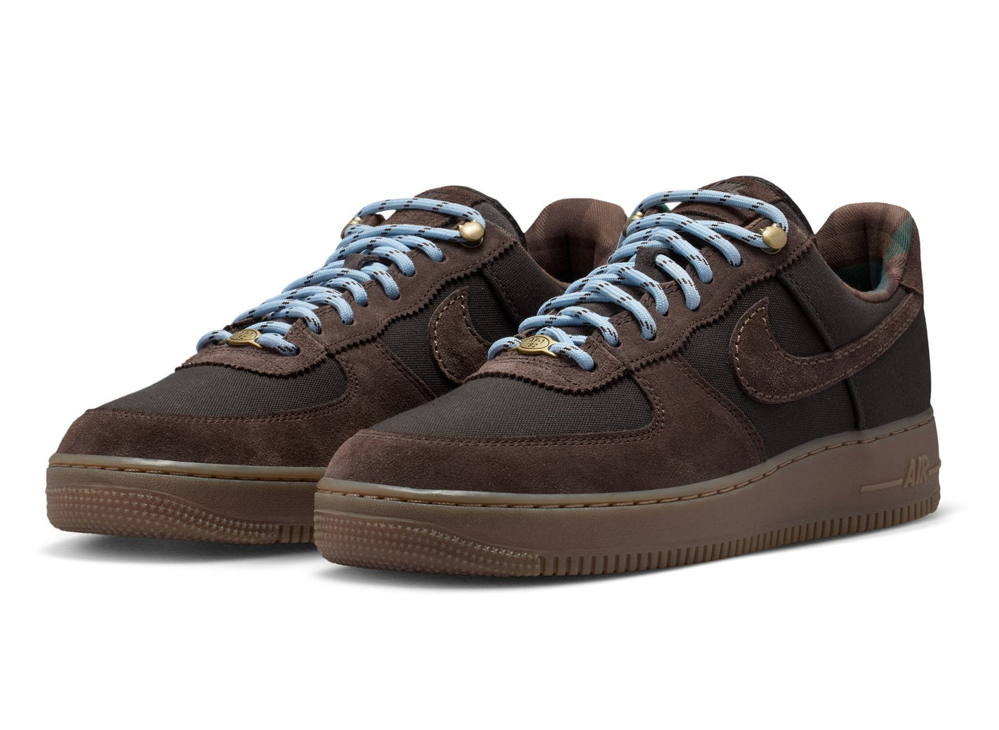 Nike Air Force 1 '07 LV8 in Shadow Brown / Baroque Brown — front three-quarter view