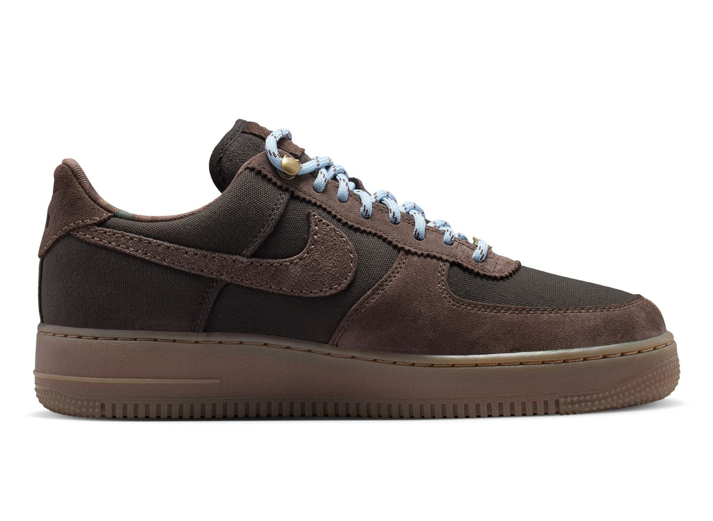Nike Air Force 1 '07 LV8 in Shadow Brown / Baroque Brown — right-facing inner side profile