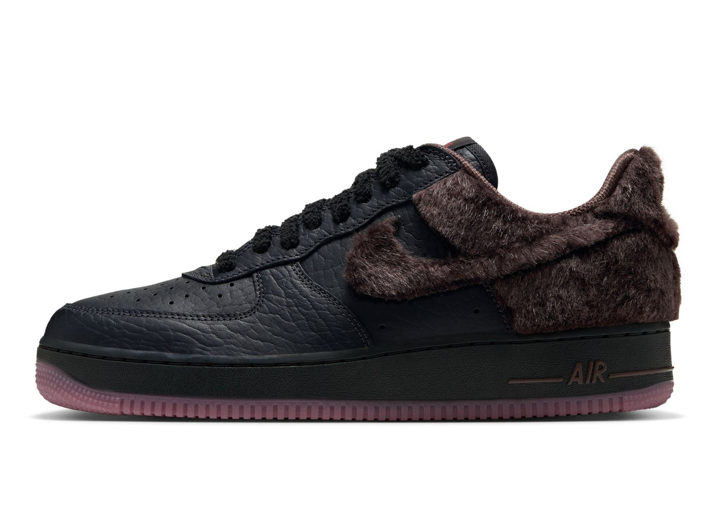 Nike Air Force 1 Low Retro Halloween IV4884-200 in Baroque Brown and Black — left profile