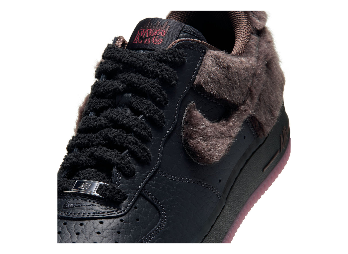 Nike Air Force 1 Low Retro Halloween IV4884-200 in Baroque Brown and Black — upper detail