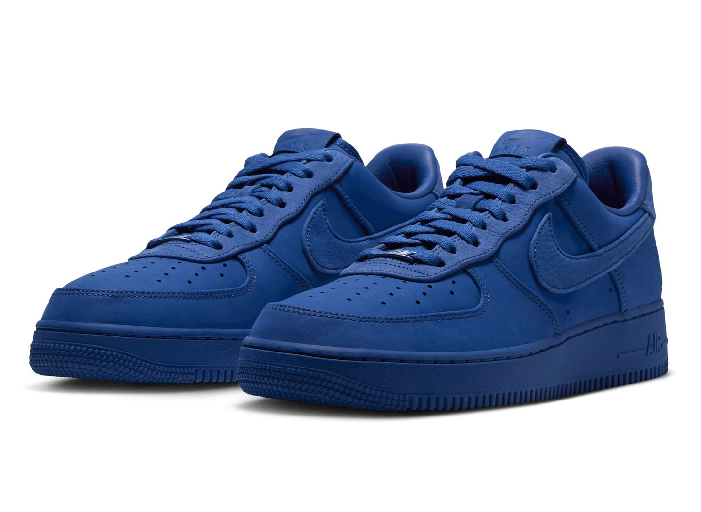 Nike Air Force 1 University of Kentucky in Game Royal — front three-quarter view of the pair