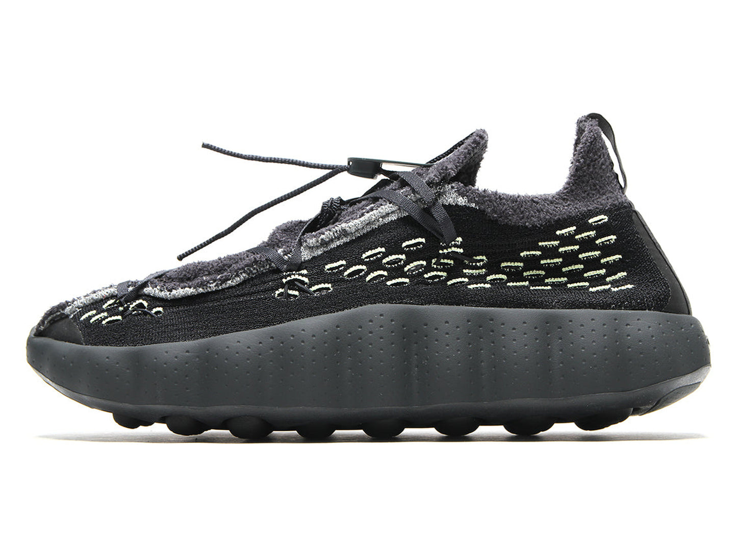 Nike Mind 002 Flyknit IR2176-002 in Black / Dark Smoke Grey / Anthracite — left profile