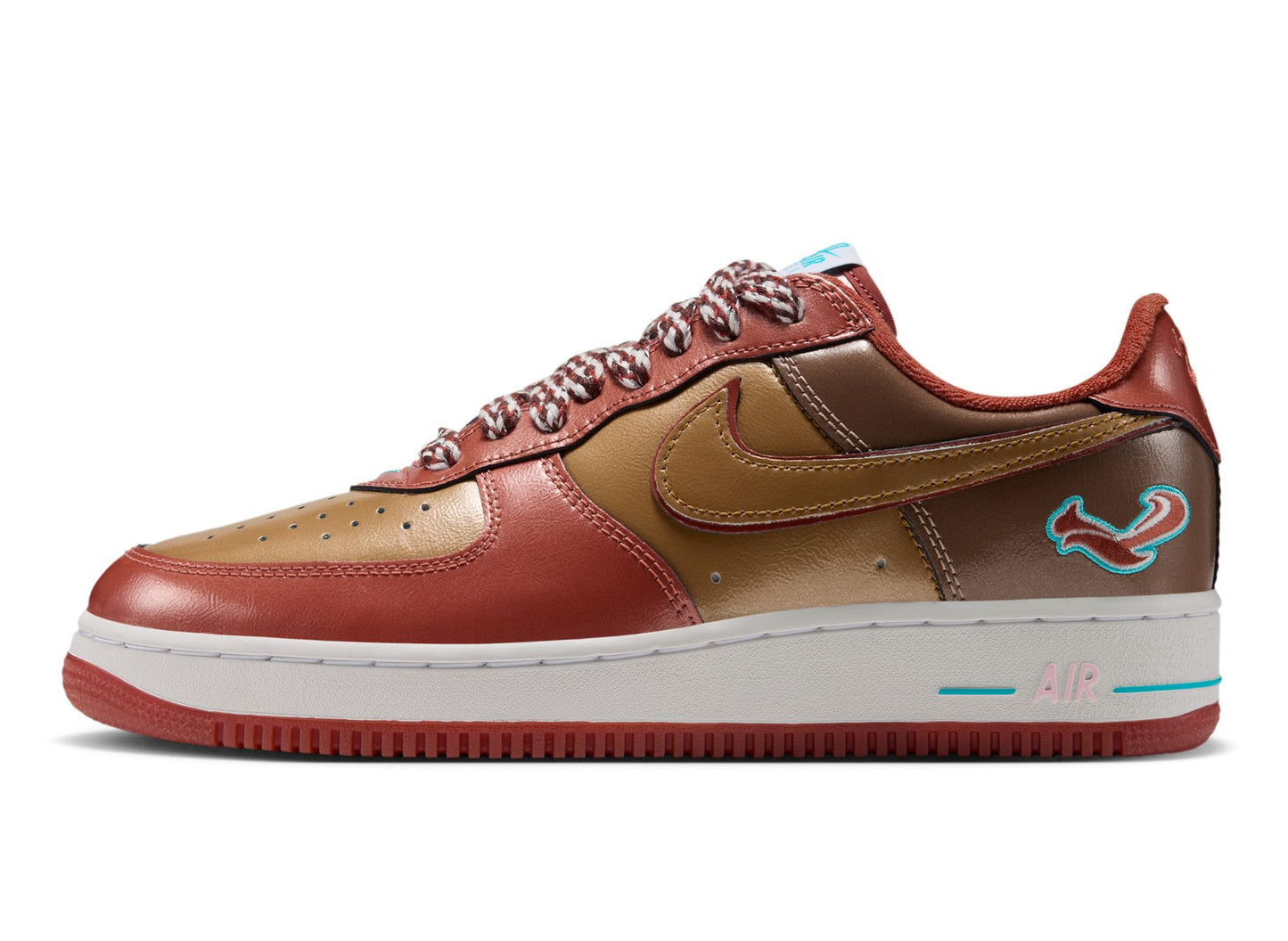 Nike x NIGO x J-Hope Air Force 1 '01 IO8766-800 in Burnt Sunrise — left profile
