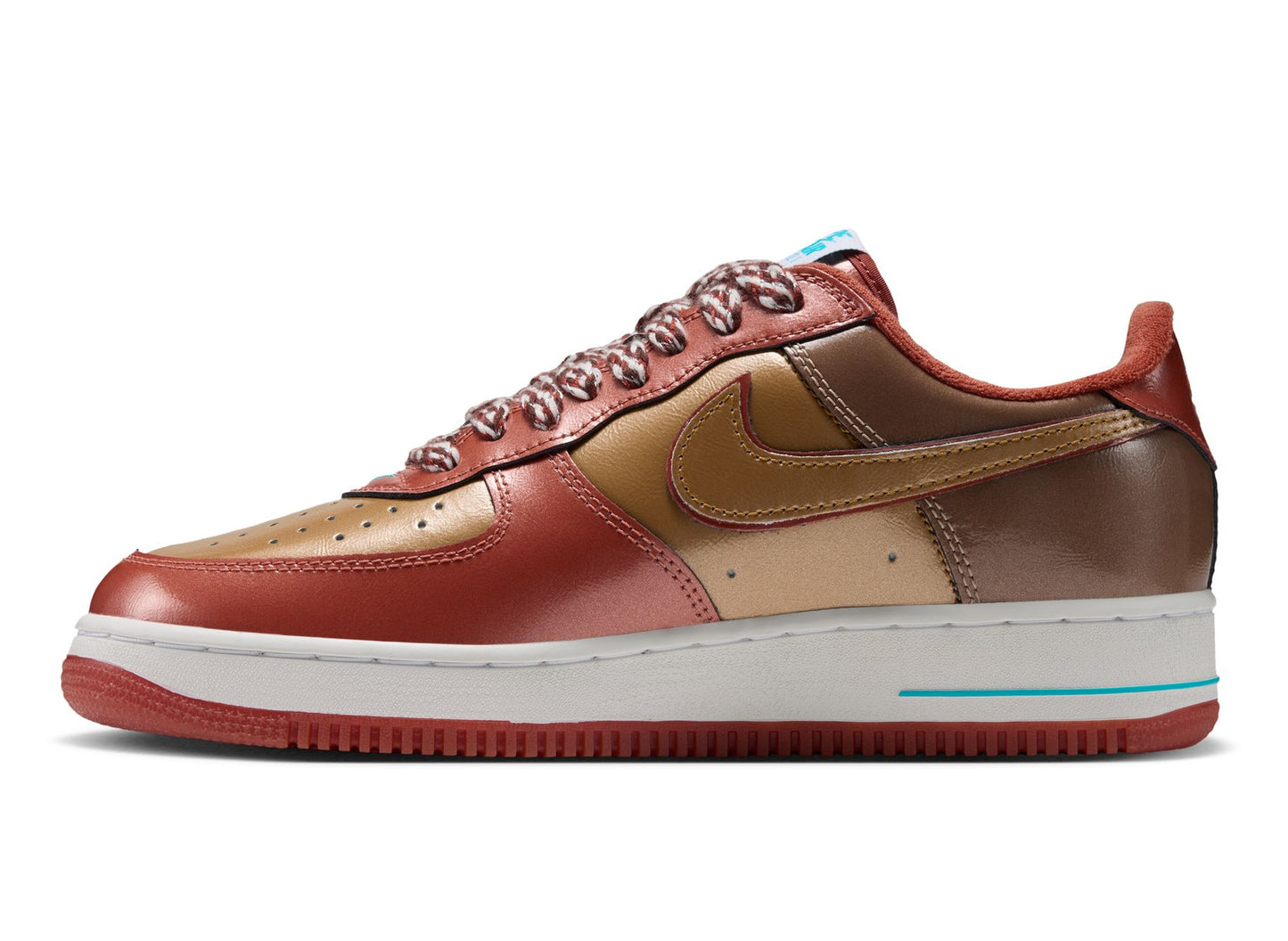 Nike x NIGO x J-Hope Air Force 1 '01 IO8766-800 in Burnt Sunrise — alternate left profile