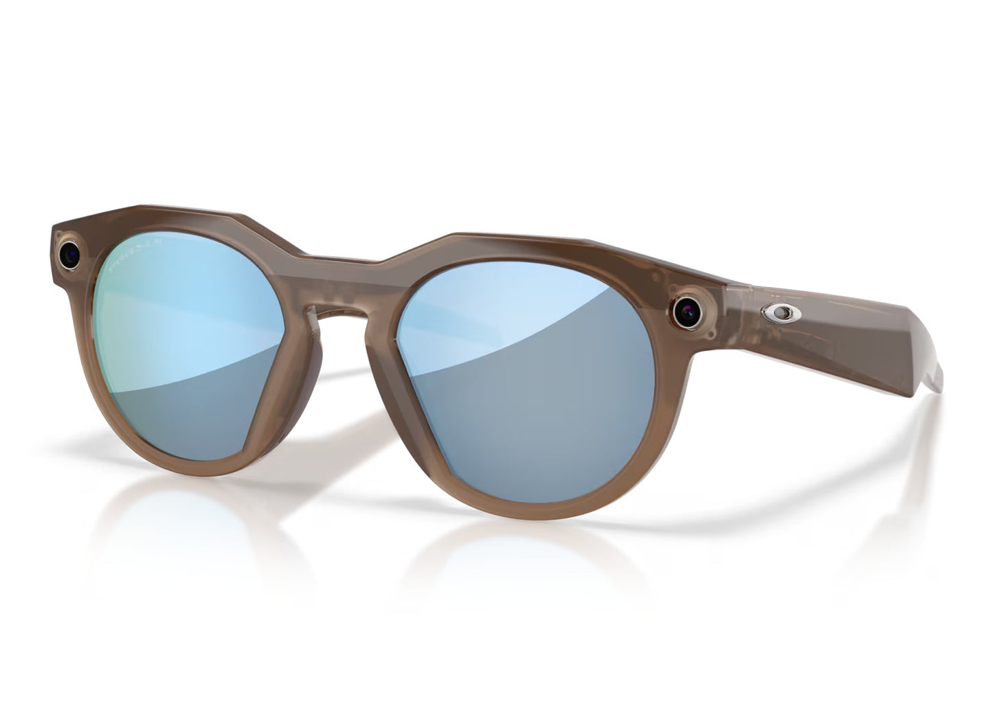 Oakley Meta HSTN Brown Smoke Frames w/ Prizm Deep Water Polarized Lenses