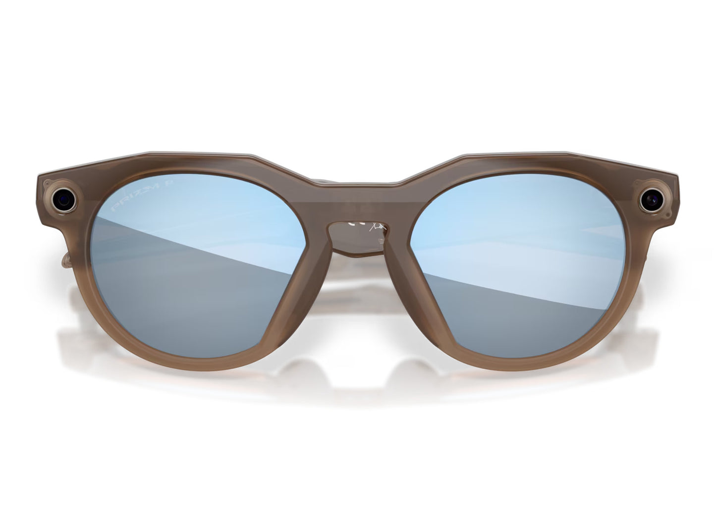 Oakley Meta HSTN Brown Smoke Frames w/ Prizm Deep Water Polarized Lenses