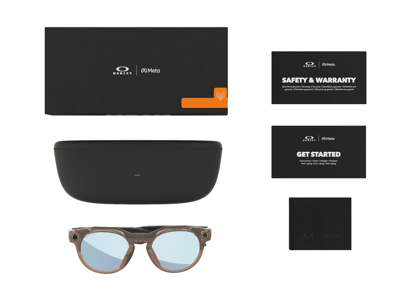 Oakley Meta HSTN Brown Smoke Frames w/ Prizm Deep Water Polarized Lenses