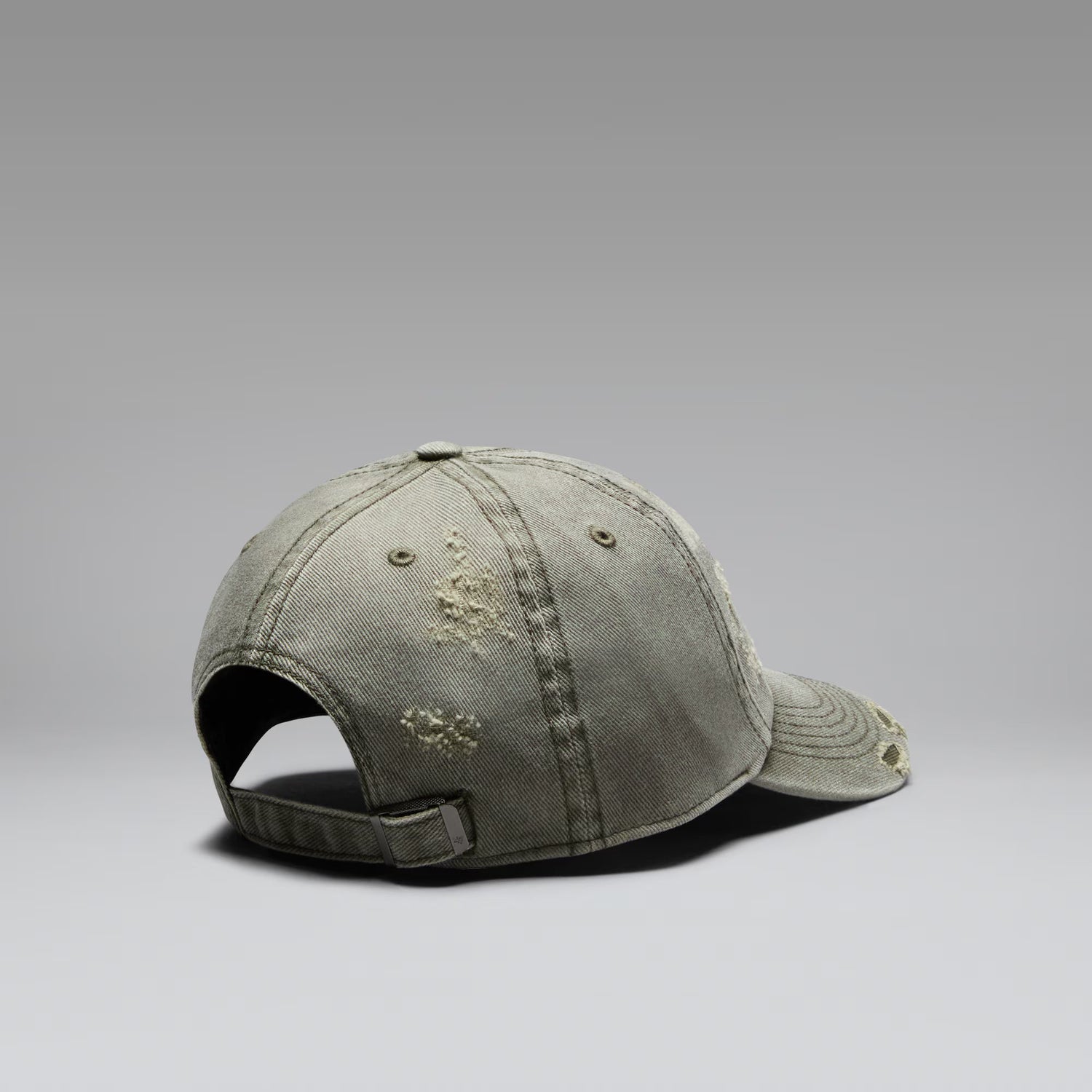 Oakley x '47 Reserve Distressed Cap in Deep Olive rear view