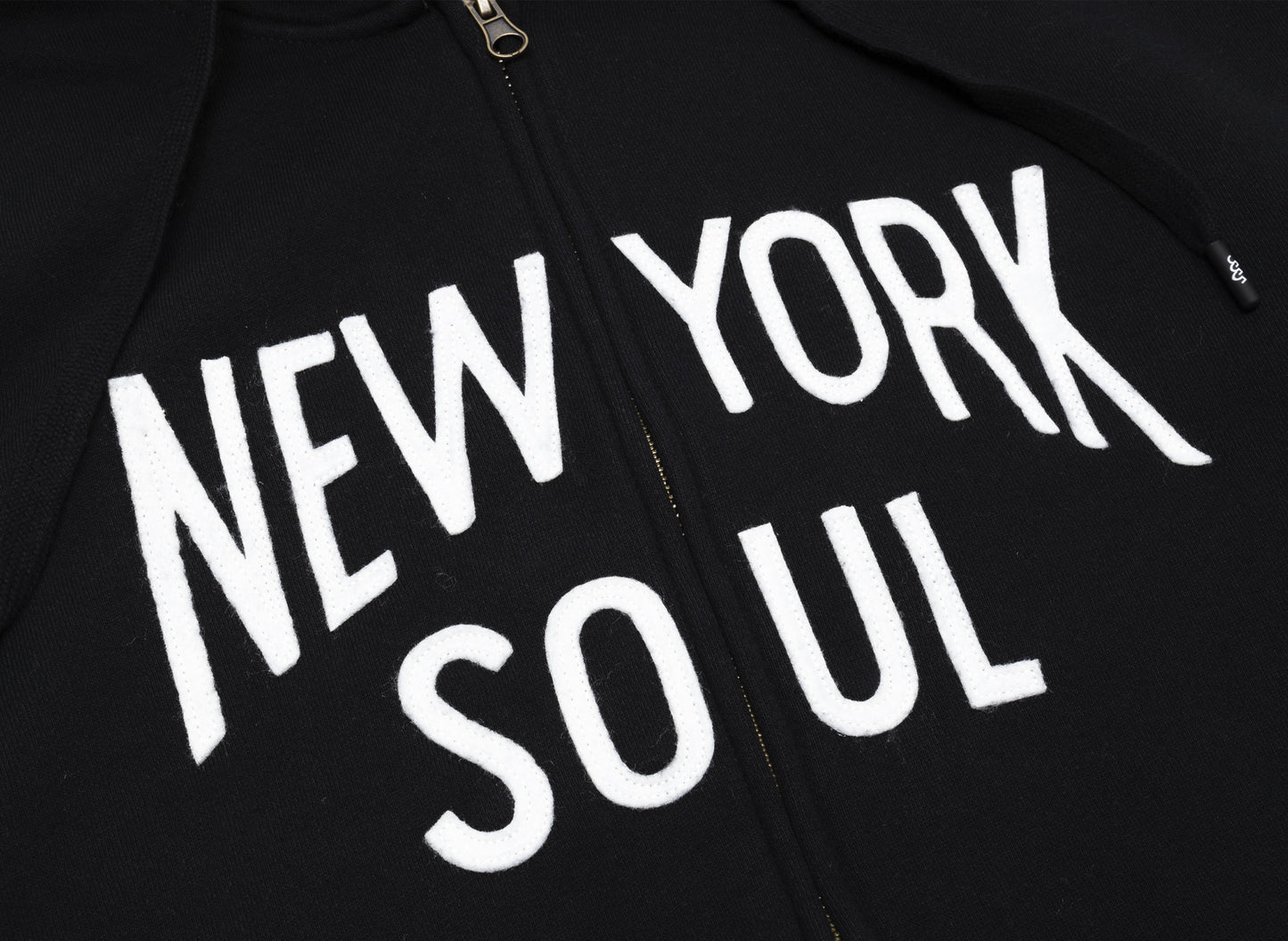 555 Soul Heritage New York Soul Zip Up Hoodie in Black - view 2