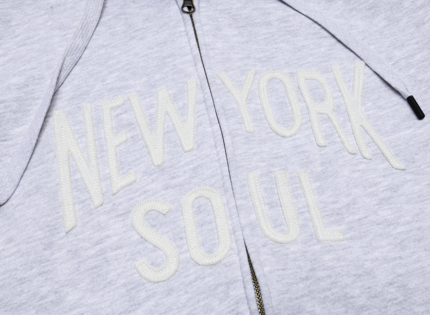 555 Soul Heritage New York Soul Zip Up Hoodie in Heather Grey - view 2