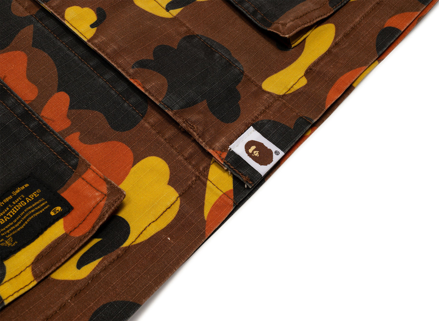 A Bathing Ape 1st Camo Heavy Washed Multi Pocket Cargo LS Shirt - view 3