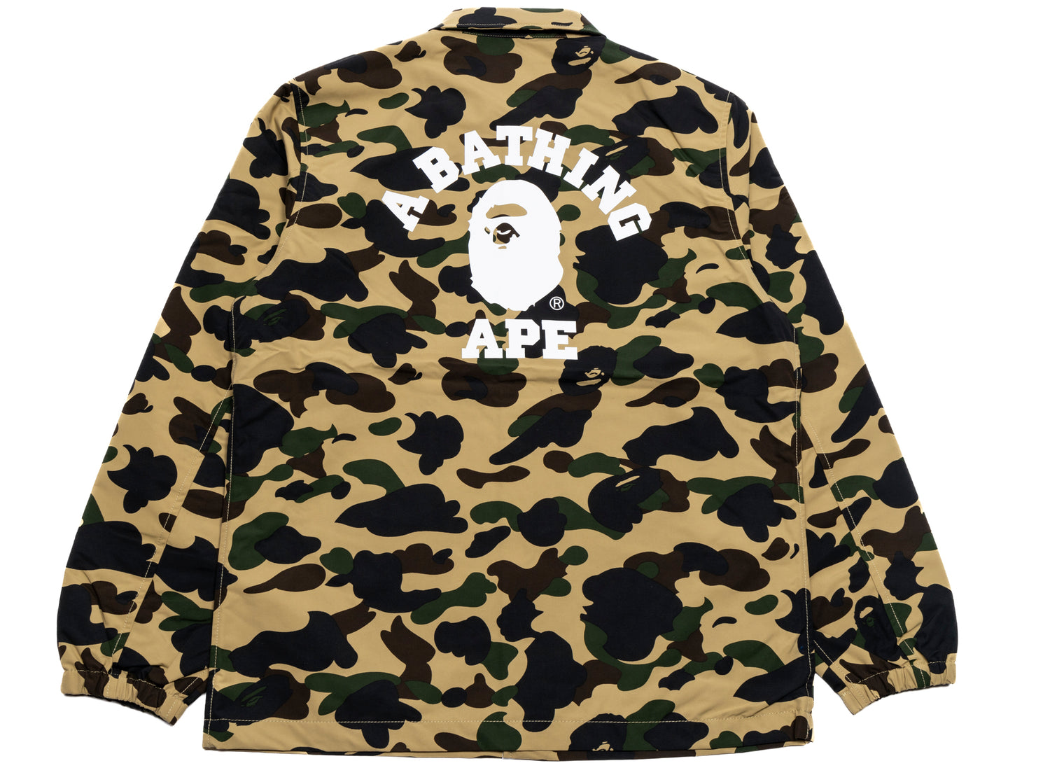 A Bathing Ape 1st Camo Nylon Tussah Coach Jacket in Yellow - view 2