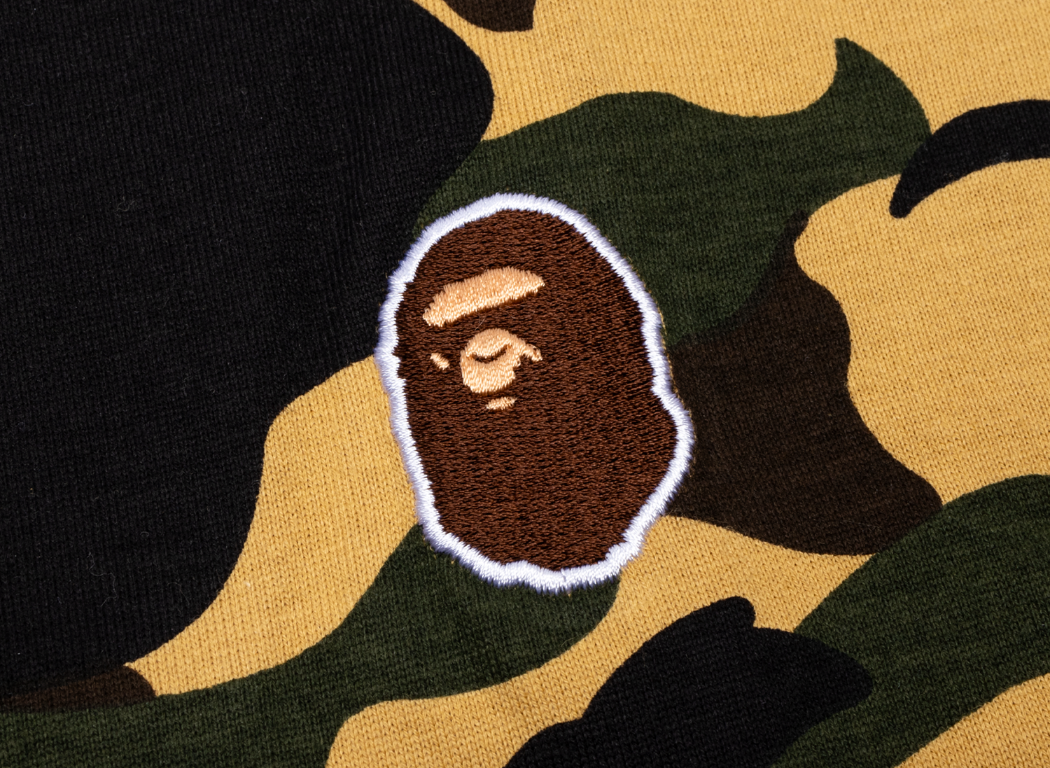 A Bathing Ape 1st Camo One Point Tee in Yellow - view 2