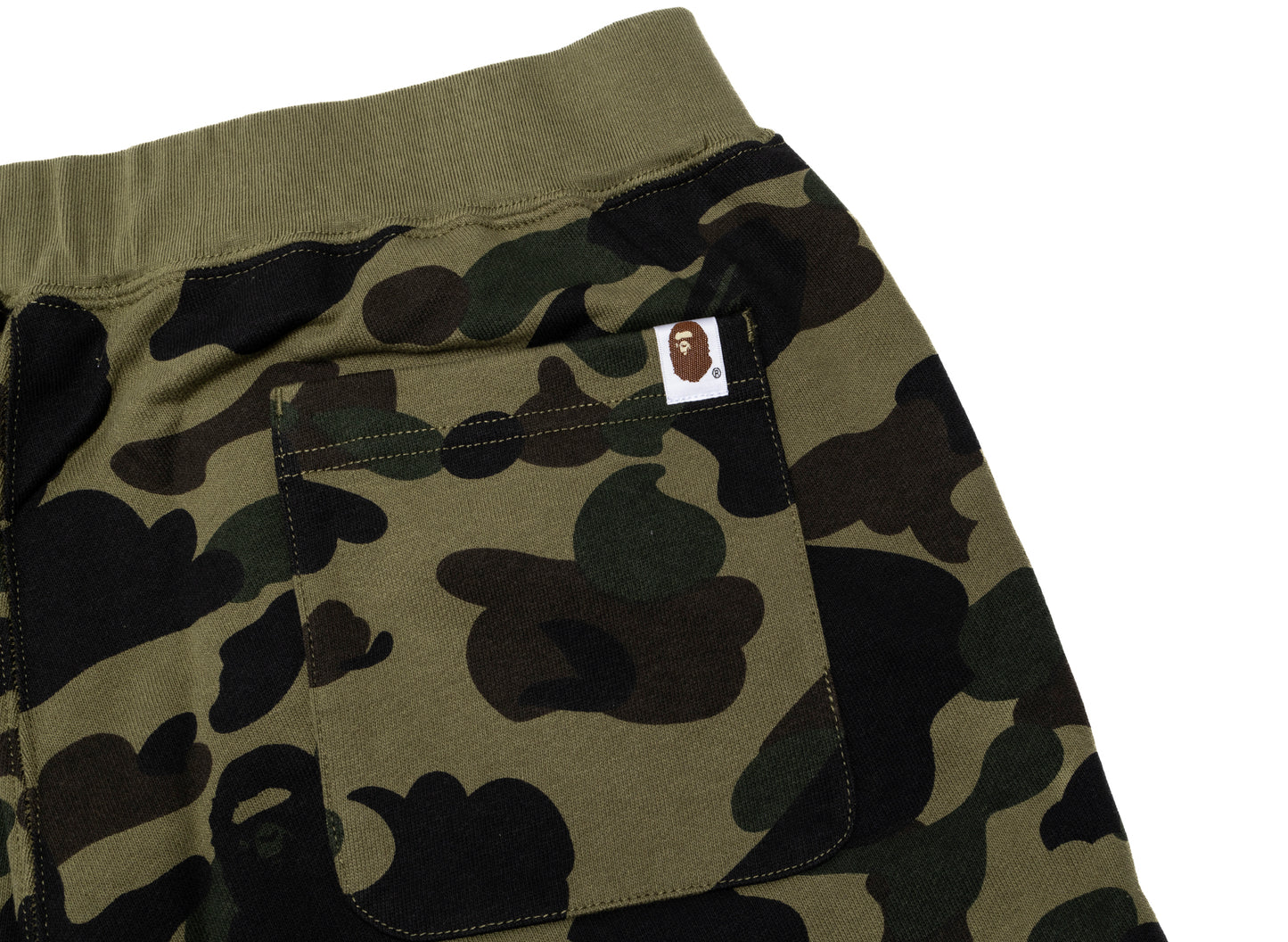 A Bathing Ape 1st Camo Sweatpants in Green - view 3