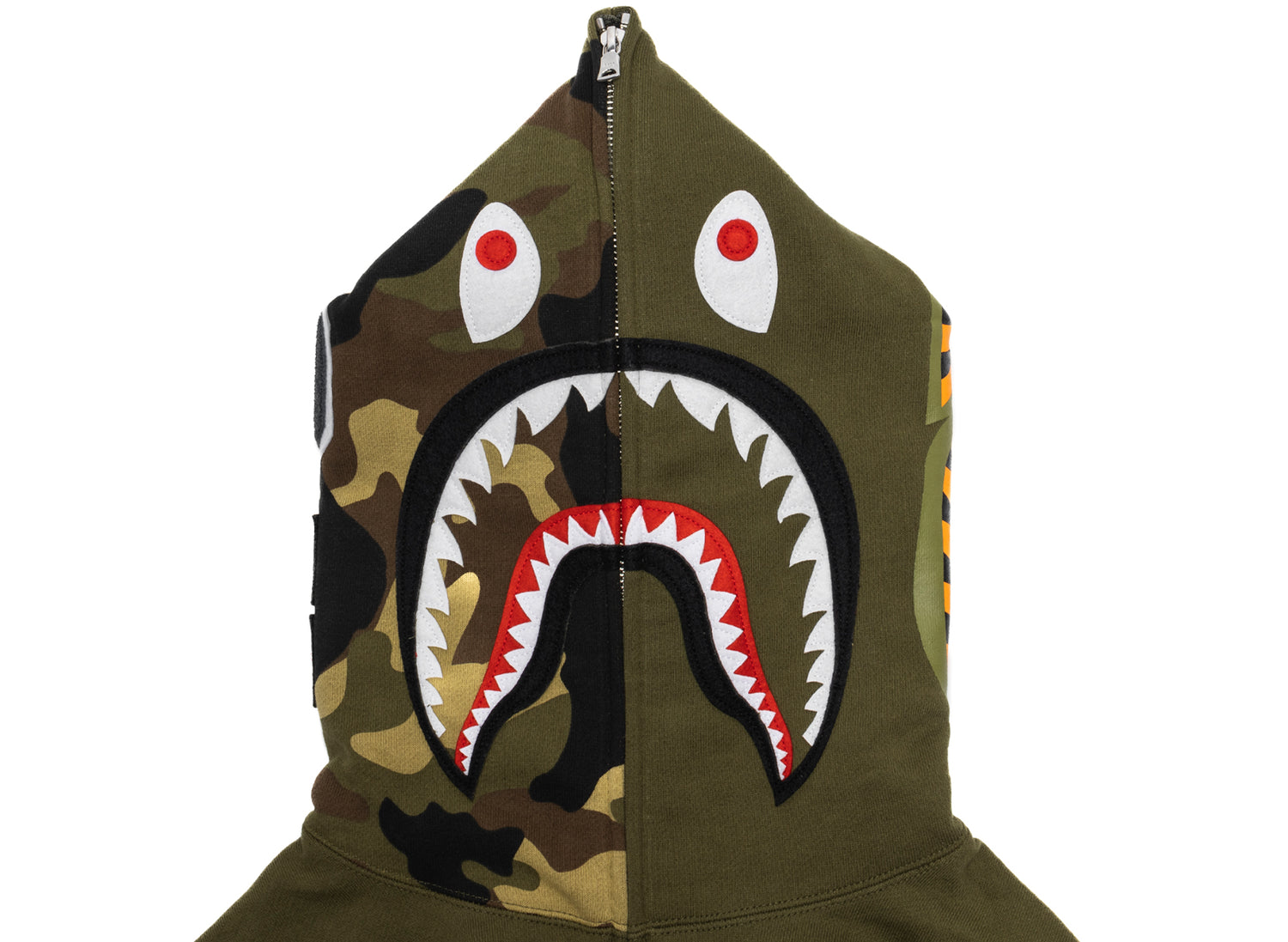 A Bathing Ape 1st Shark Full Zip Hoodie in Olive – Oneness Boutique