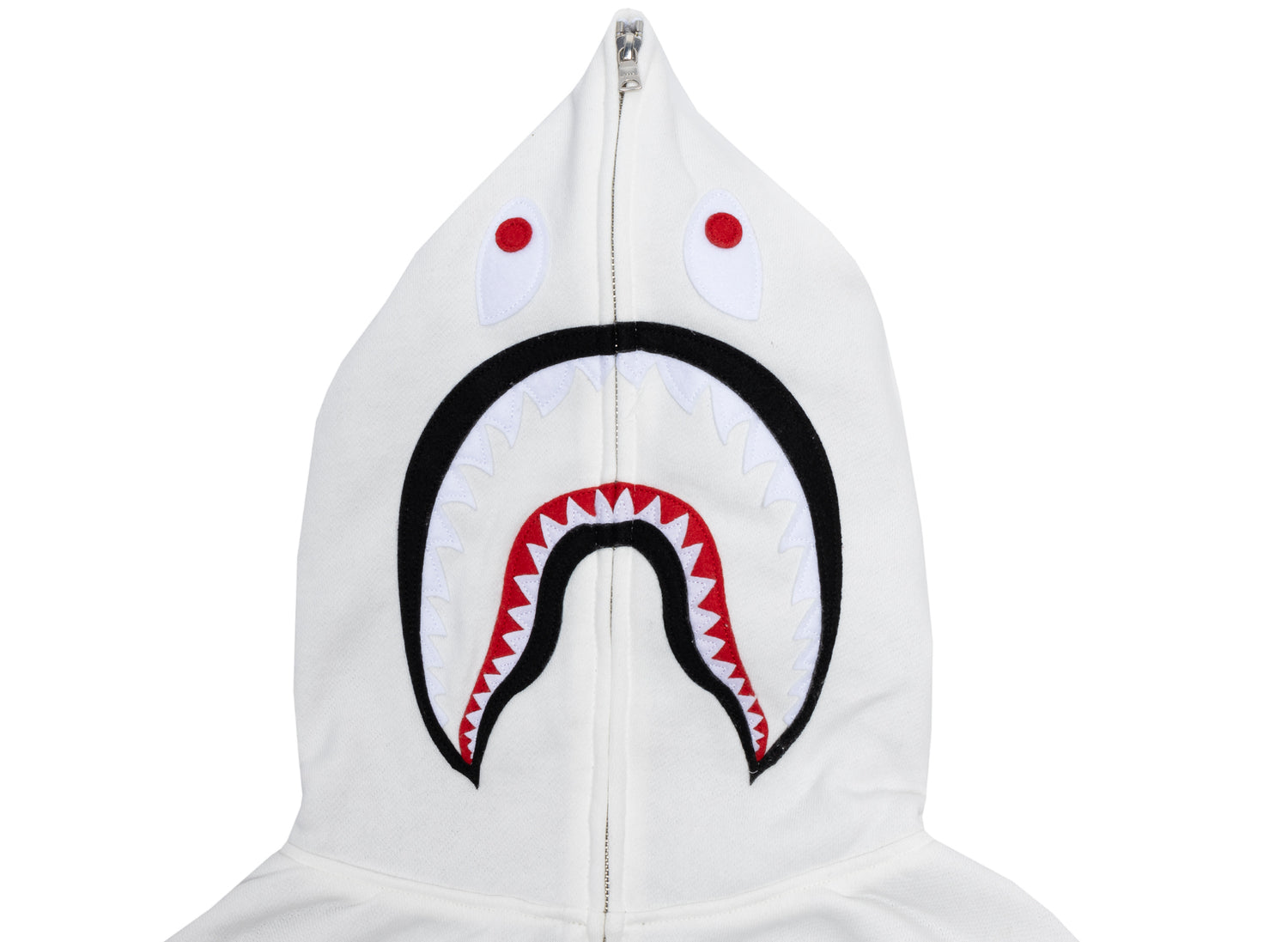 A Bathing Ape 2nd Shark Full Zip Hoodie in White - view 2