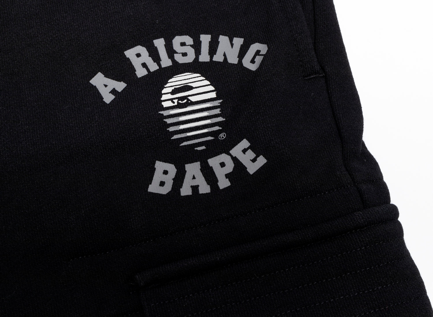A Bathing Ape A Rising Bape Military Sweatpants in Black - view 2