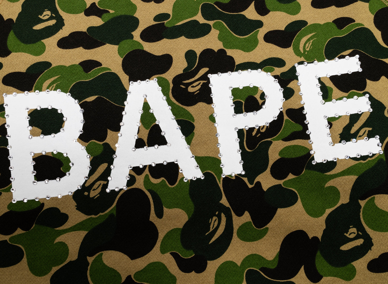 A Bathing Ape ABC Camo Crystal Stone Crewneck in Green - view 2