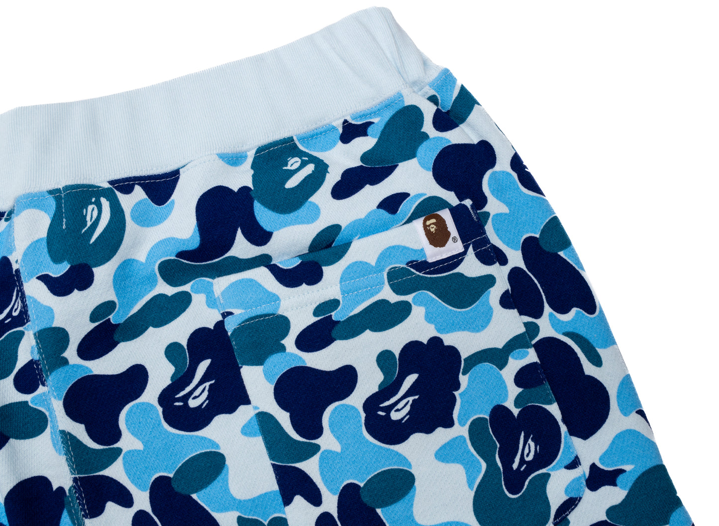 A Bathing Ape ABC Camo Crystal Stone Sweatpants in Blue - view 3