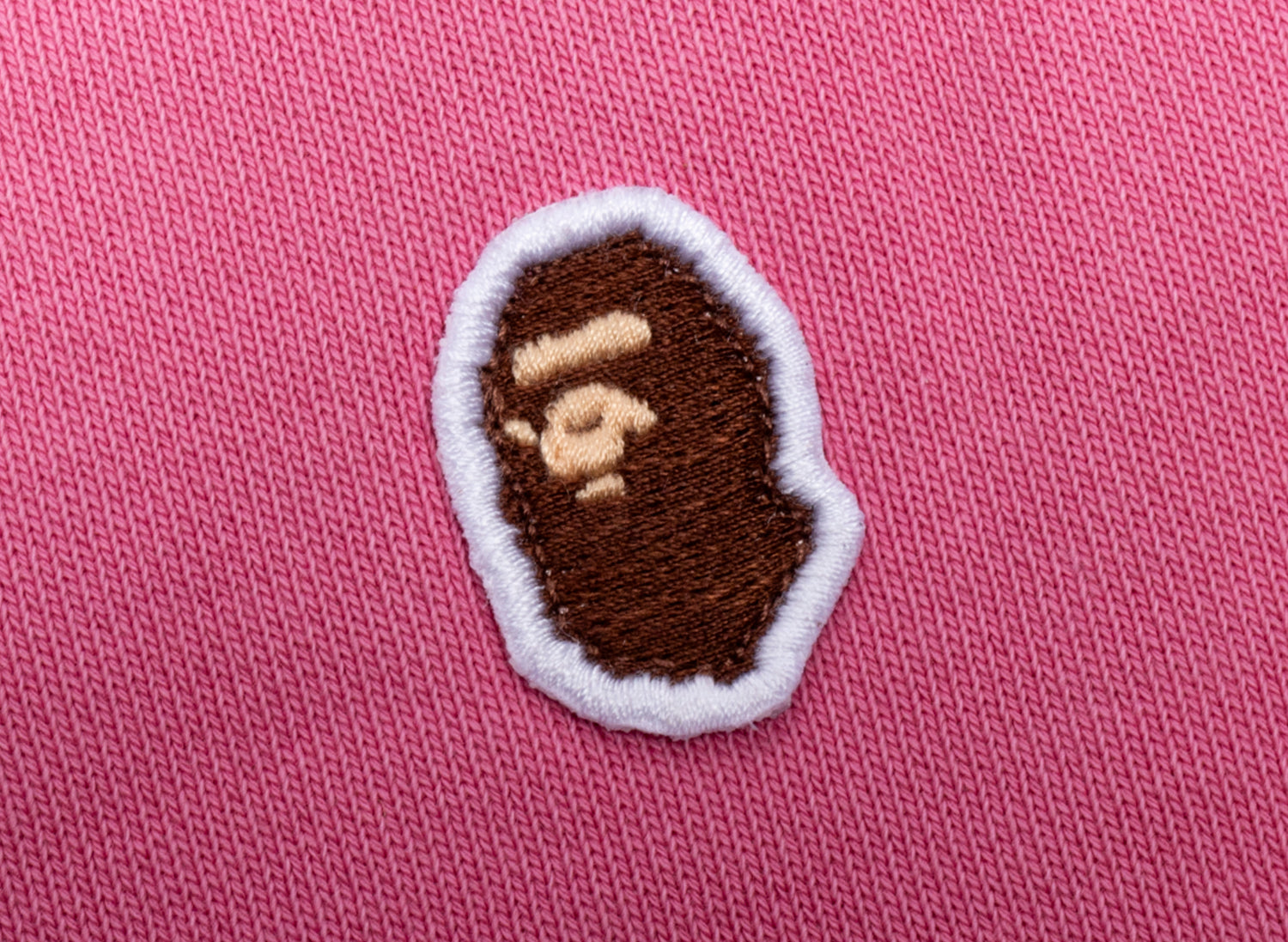 A Bathing Ape Ape Head One Point Overdye Crewneck in Pink - view 2