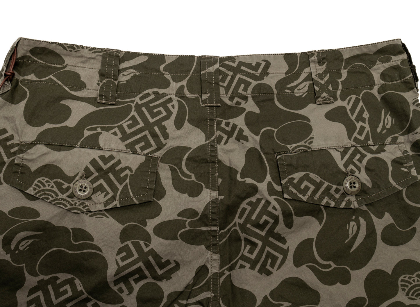 A Bathing Ape Asia Camo Army Pants in Olive - view 2