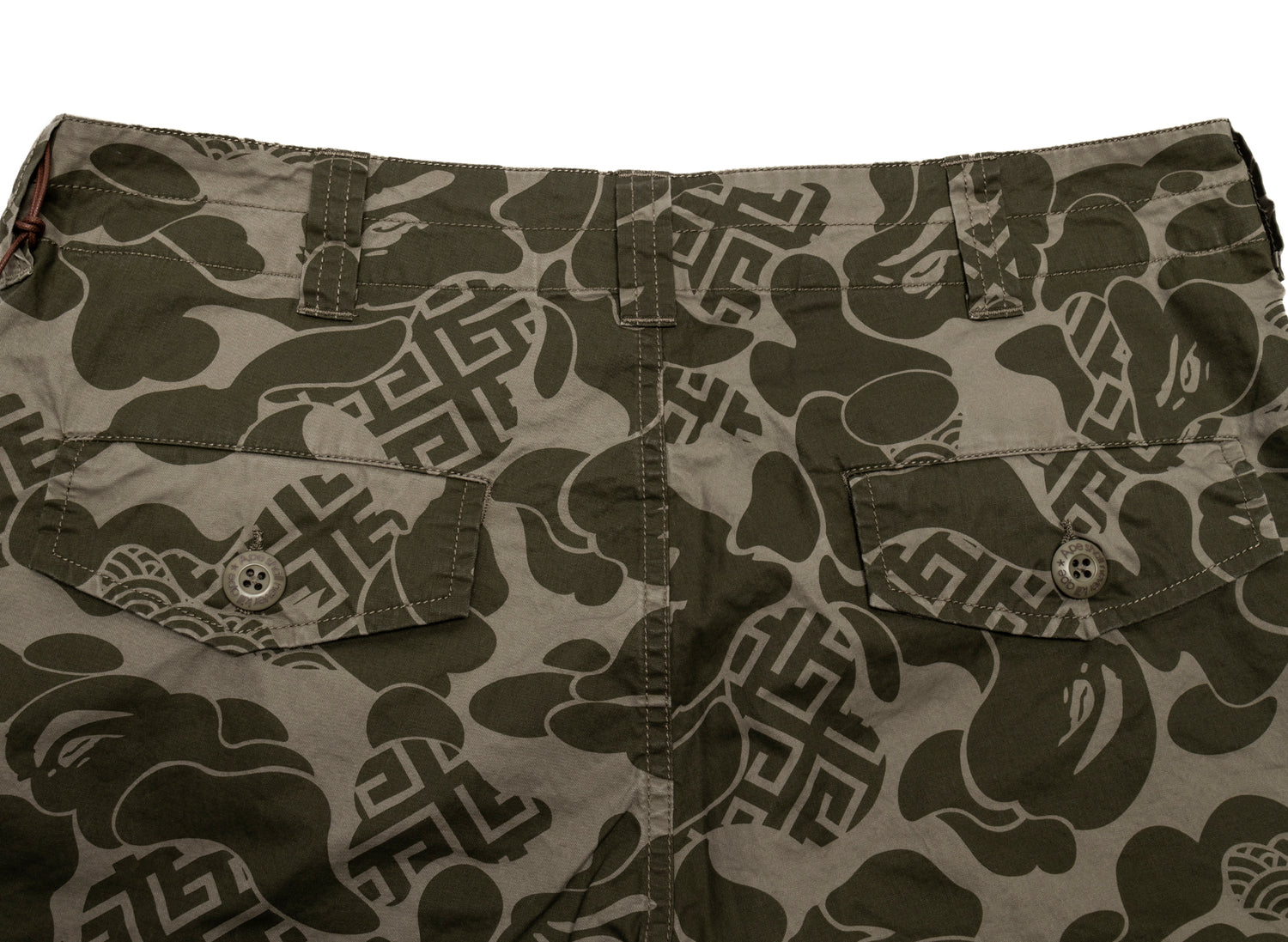 A Bathing Ape Asia Camo Army Pants in Olive - view 2